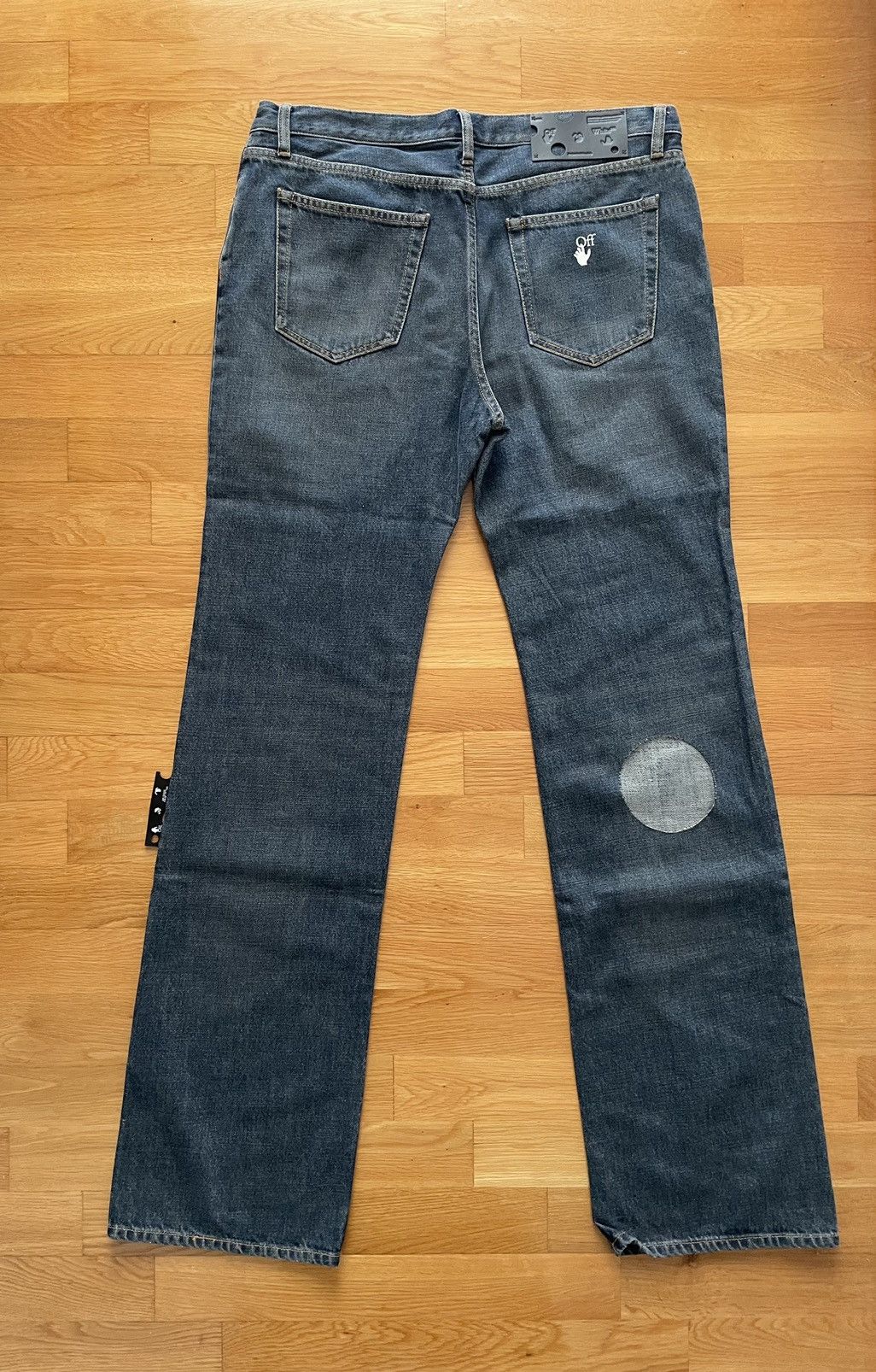 Off-White Off-White c/o Virgil Abloh SS21 Hand Off Stack Cutout Jeans Size US 36 / EU 52 - 4 Thumbnail
