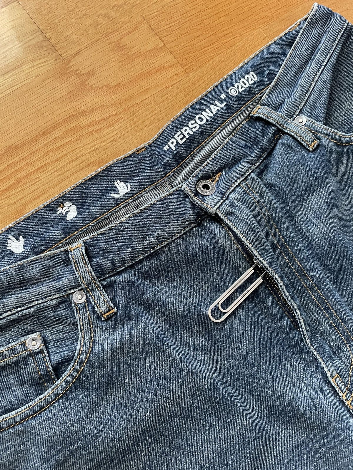Off-White Off-White c/o Virgil Abloh SS21 Hand Off Stack Cutout Jeans Size US 36 / EU 52 - 5 Thumbnail