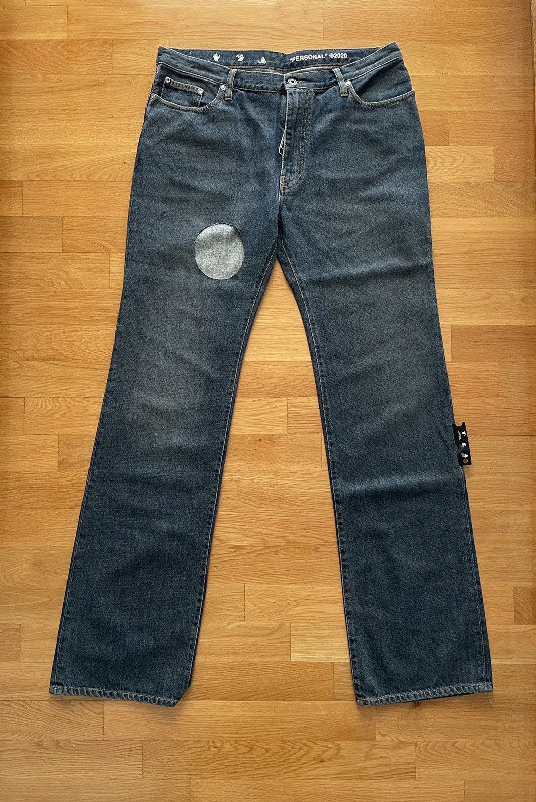 Off-White Off-White c/o Virgil Abloh SS21 Hand Off Stack Cutout Jeans Size US 36 / EU 52 - 3 Thumbnail