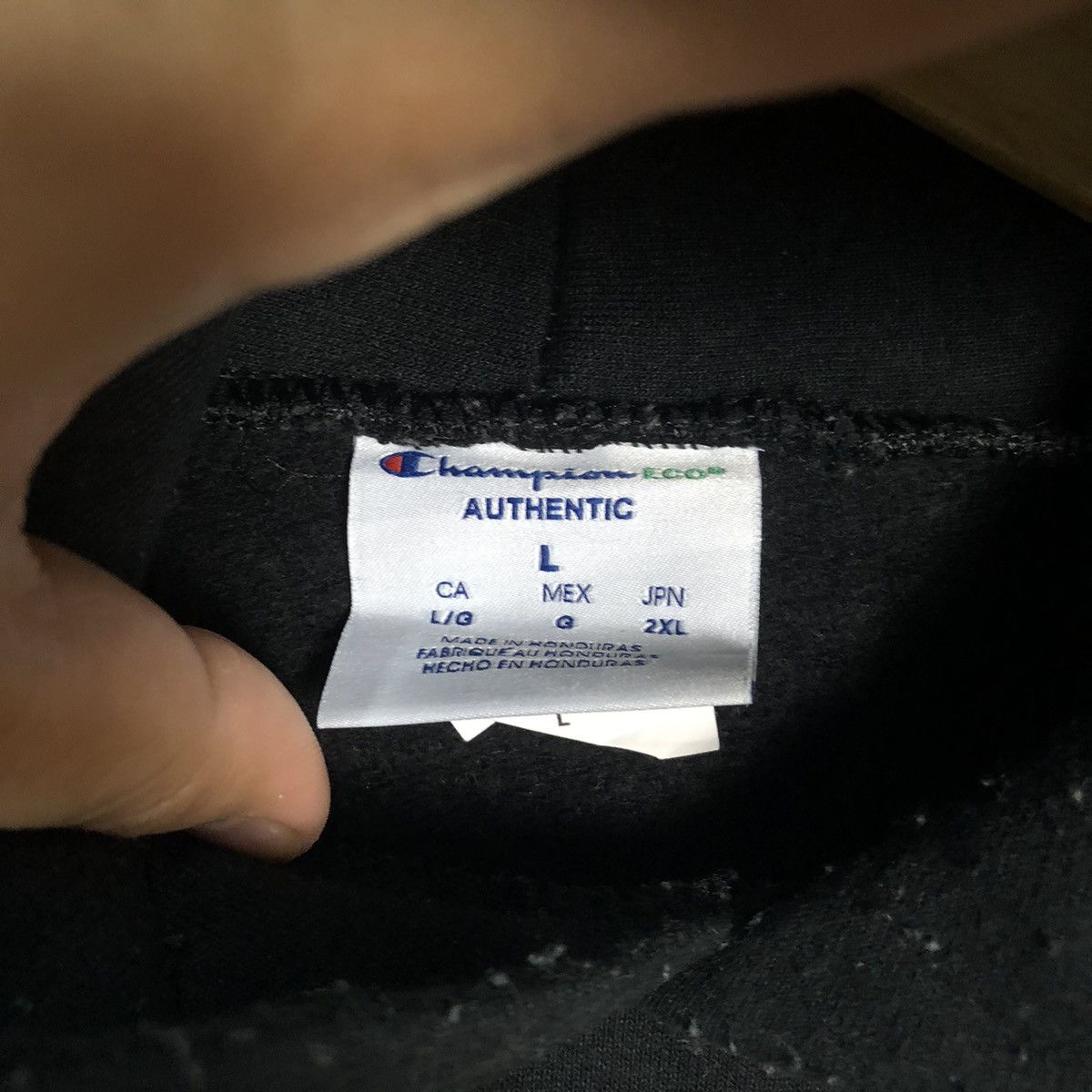 Champion Champion Black Hoodie sweatshirt #008B Size US L / EU 52-54 / 3 - 8 Thumbnail