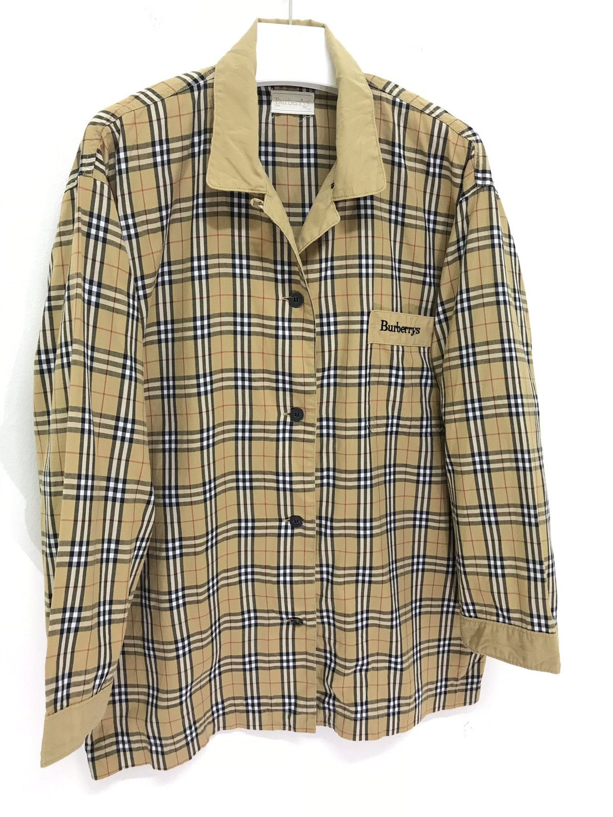 Burberry Vtg Burberrys Nova Check Pyjama Shirt 6🟩4 Size US M / EU 48-50 / 2 - 2 Thumbnail