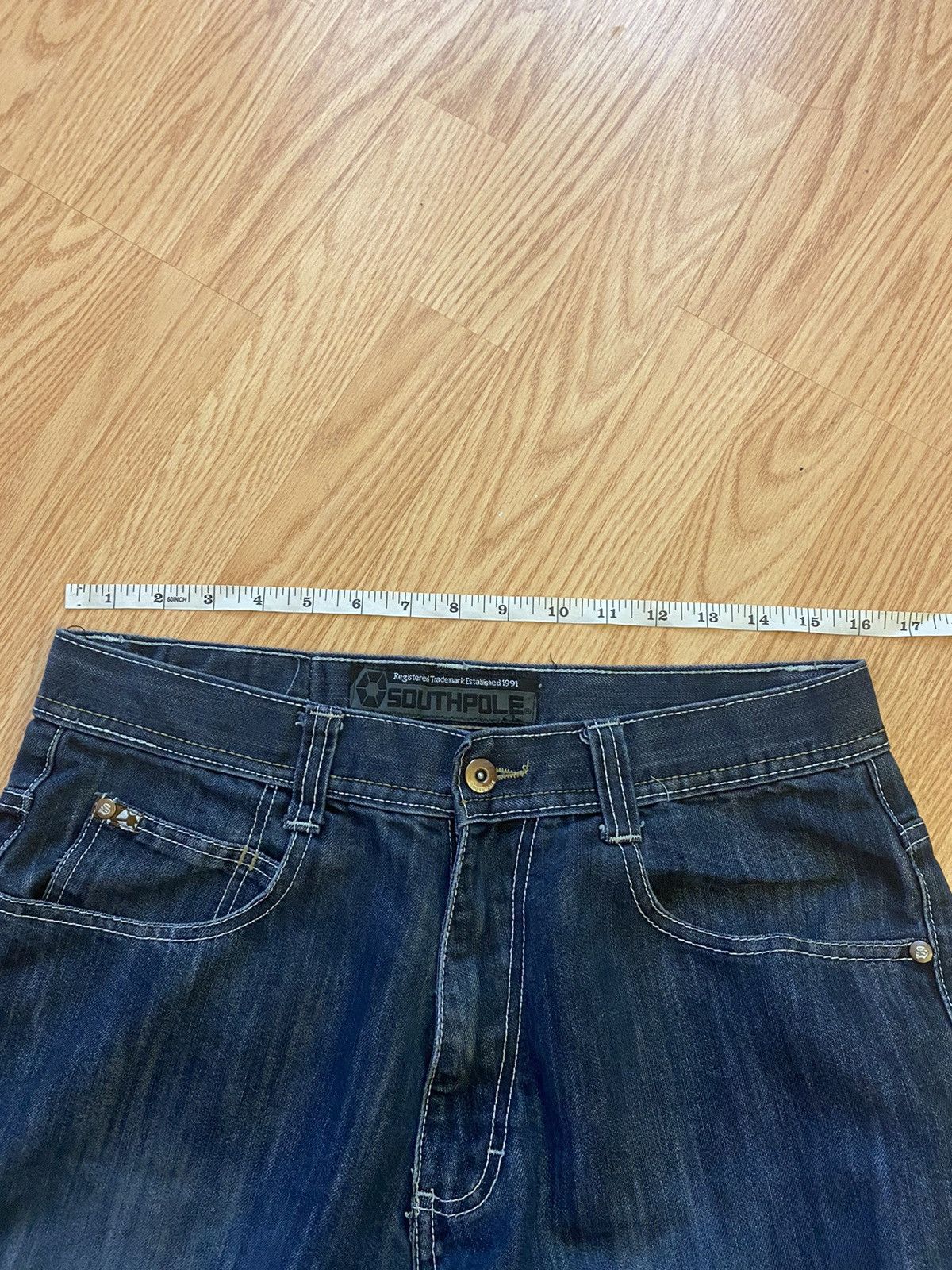 Southpole × Vintage Vintage Southpole Baggy Denim Jeans Skate y2k dark Size US 32 / EU 48 - 7 Thumbnail