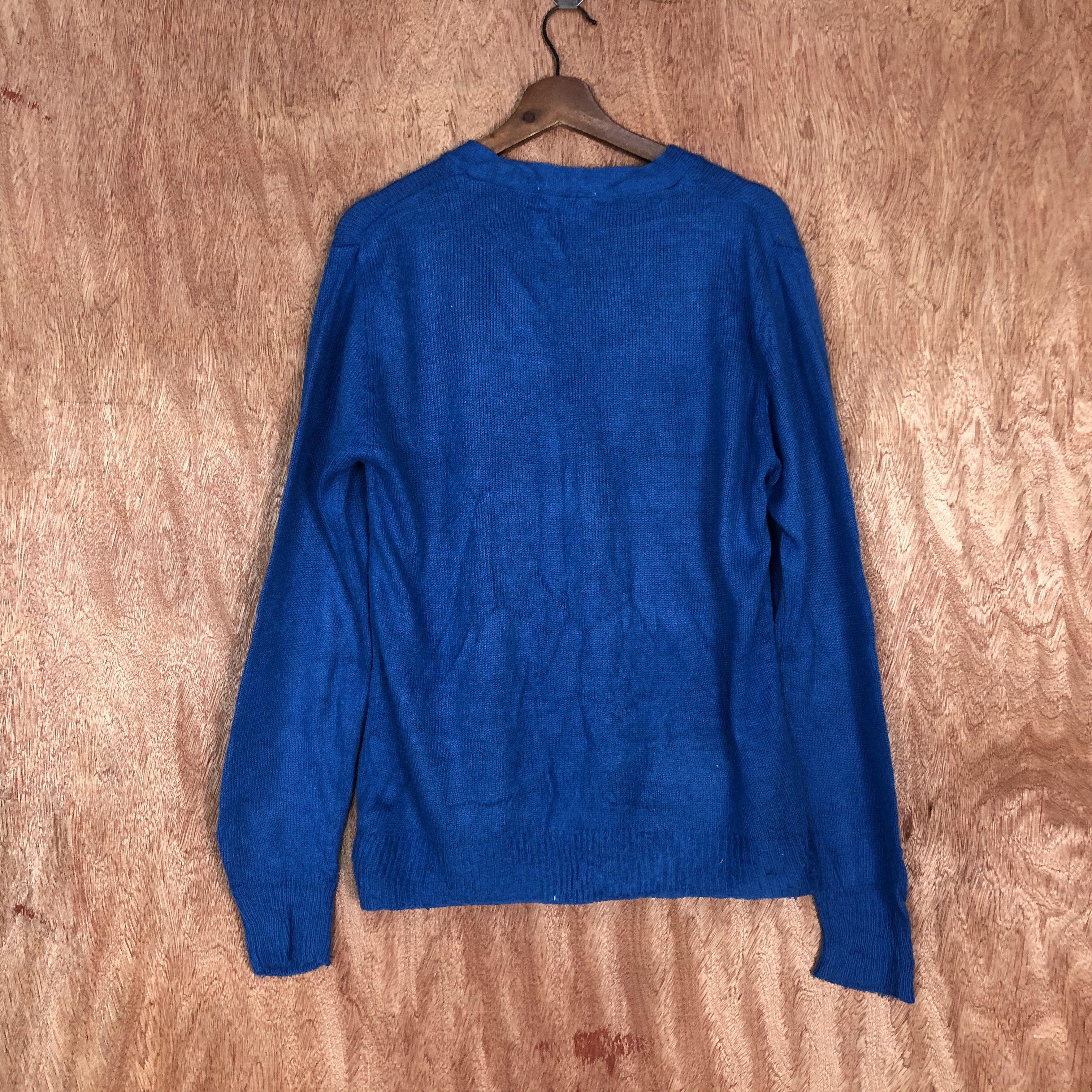 Japanese Brand Browny Blue japan knitwear Cardigan #6133 Size US M / EU 48-50 / 2 - 10 Thumbnail