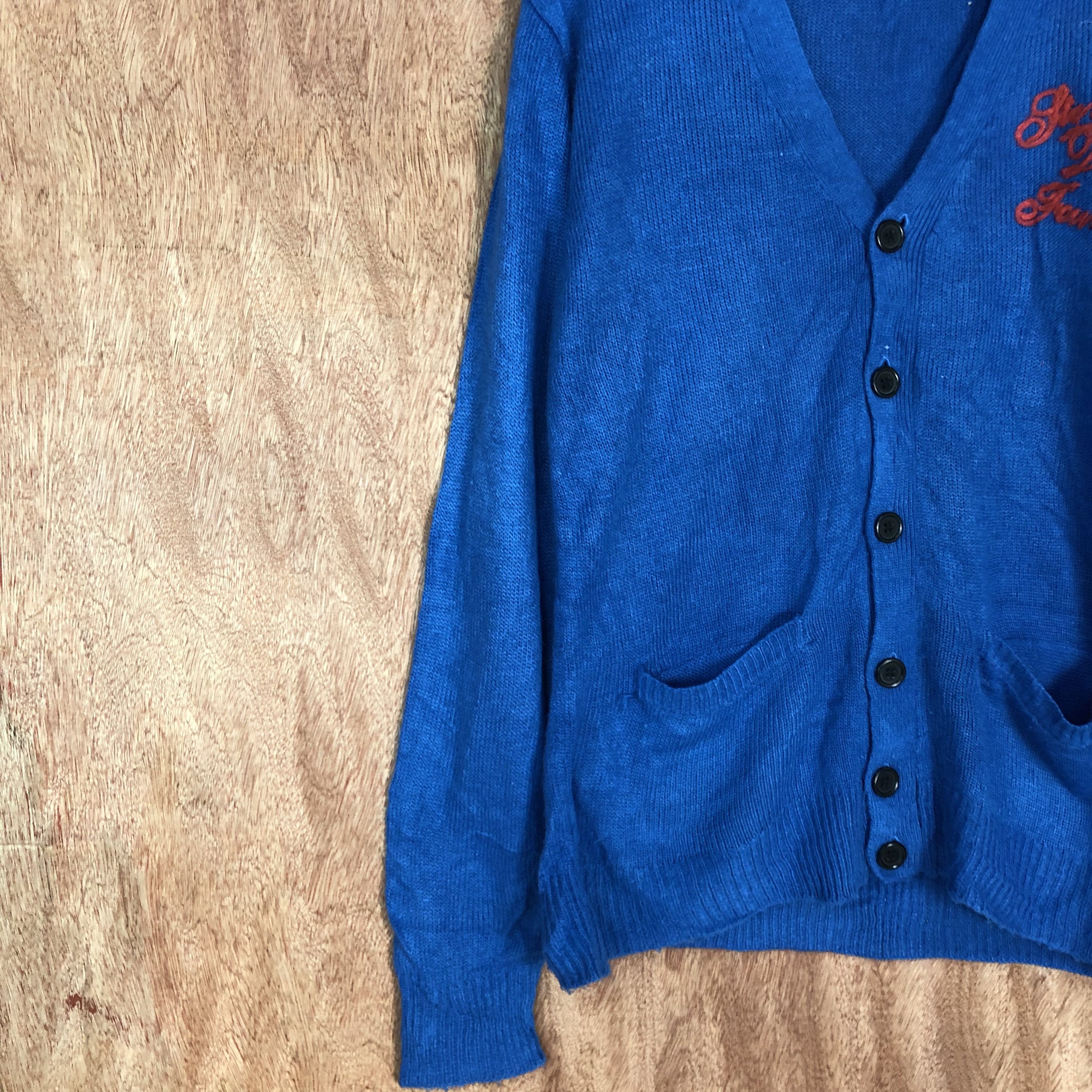 Japanese Brand Browny Blue japan knitwear Cardigan #6133 Size US M / EU 48-50 / 2 - 8 Thumbnail