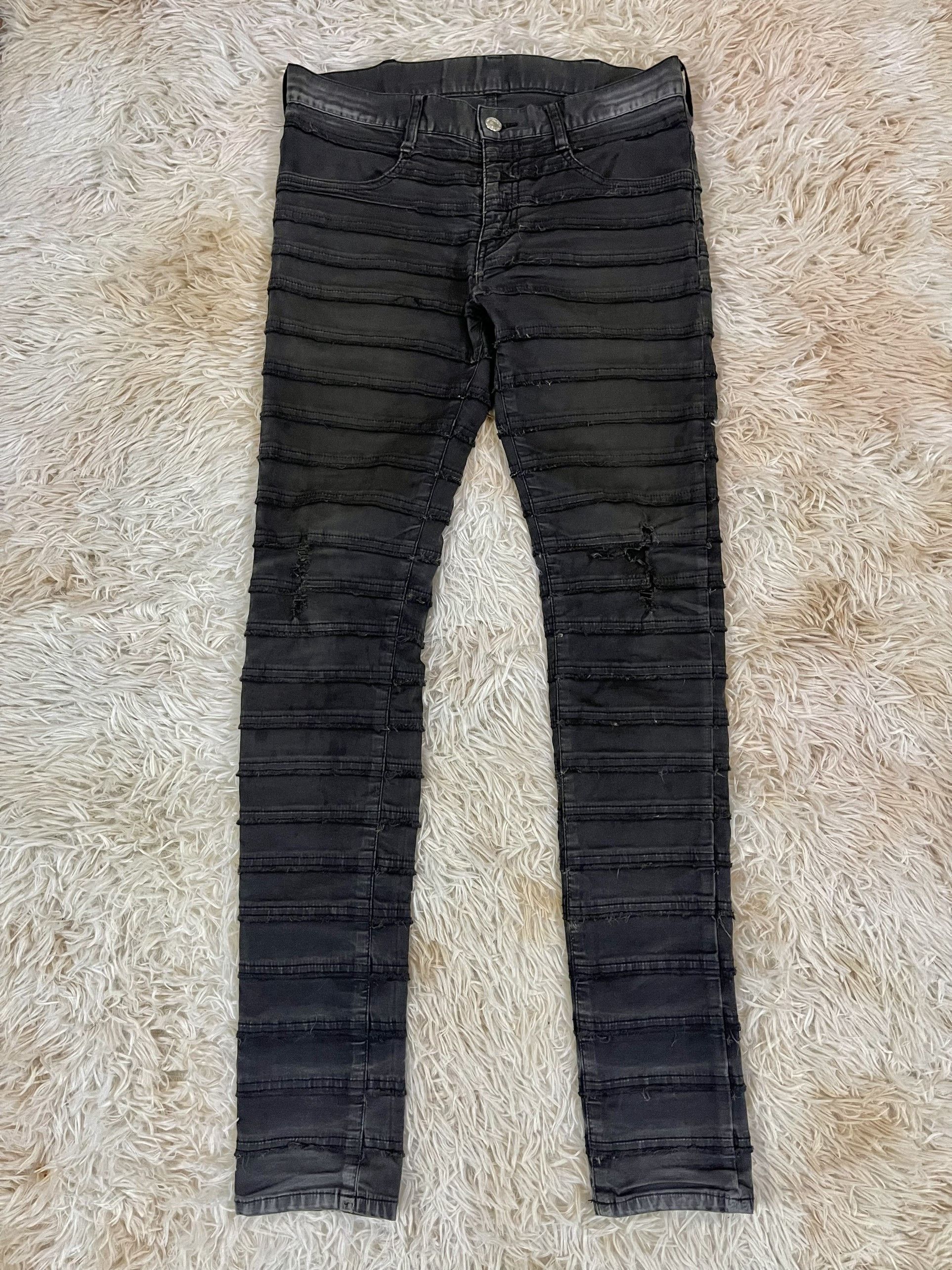 image of Undercover S/s2013 Distressed Mummy Stack in Black, Men's (Size 30)