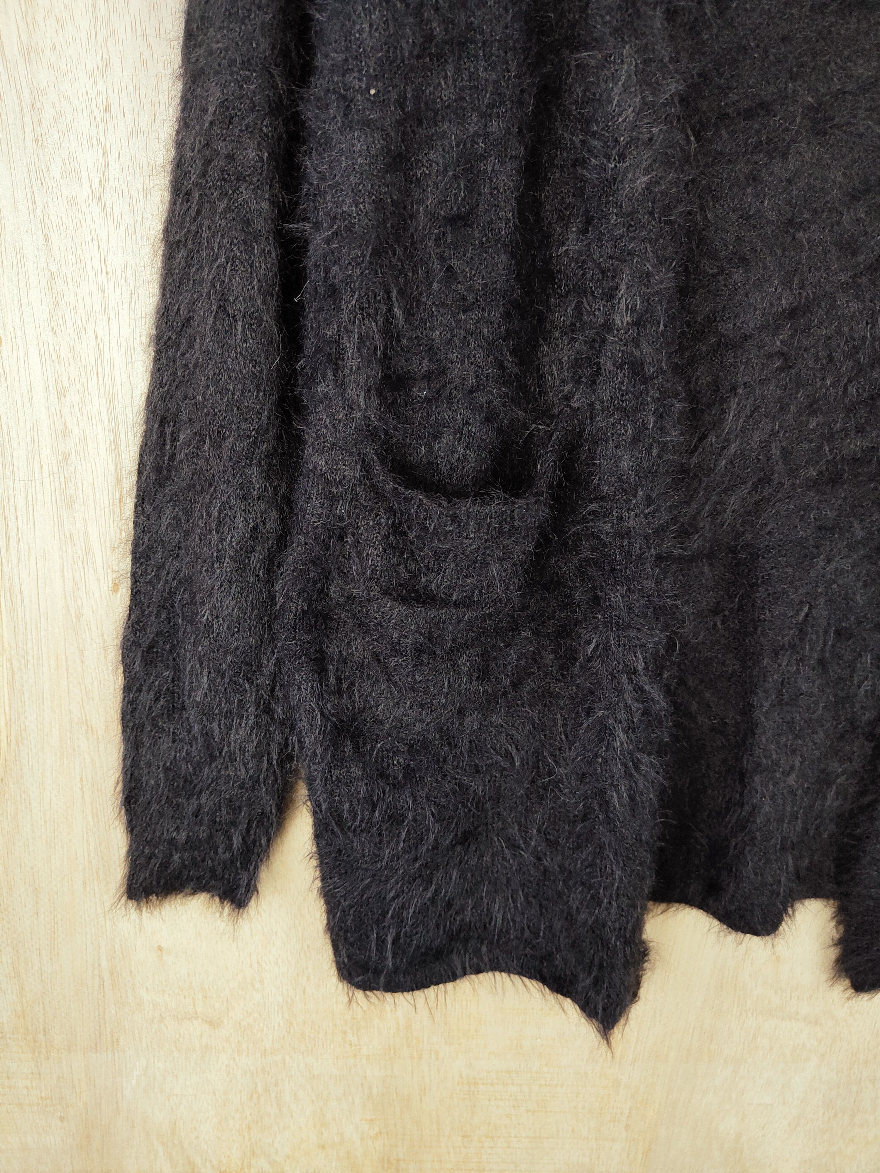 Japanese Brand Ray Cassin Favori Black Shag Shaggy Fur Mohair Knitwear#S259 Size US M / EU 48-50 / 2 - 3 Thumbnail