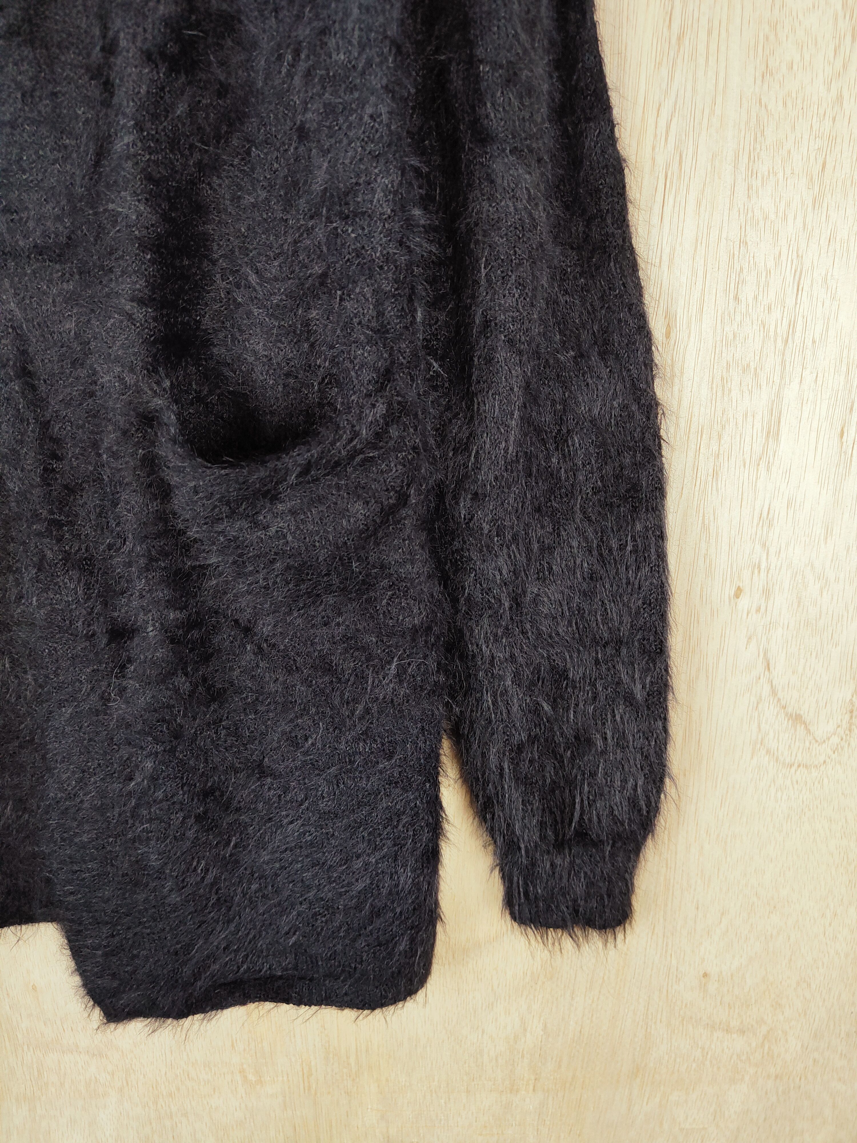 Japanese Brand Ray Cassin Favori Black Shag Shaggy Fur Mohair Knitwear#S259 Size US M / EU 48-50 / 2 - 4 Thumbnail