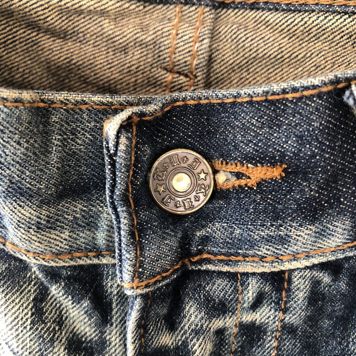 Japanese Brand KUI distressed flared denim bell bottom Size US 34 / EU 50 - 9 Thumbnail