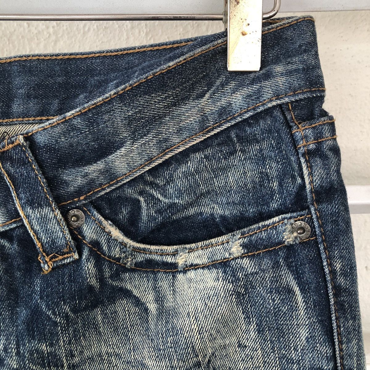 Japanese Brand KUI distressed flared denim bell bottom Size US 34 / EU 50 - 7 Thumbnail