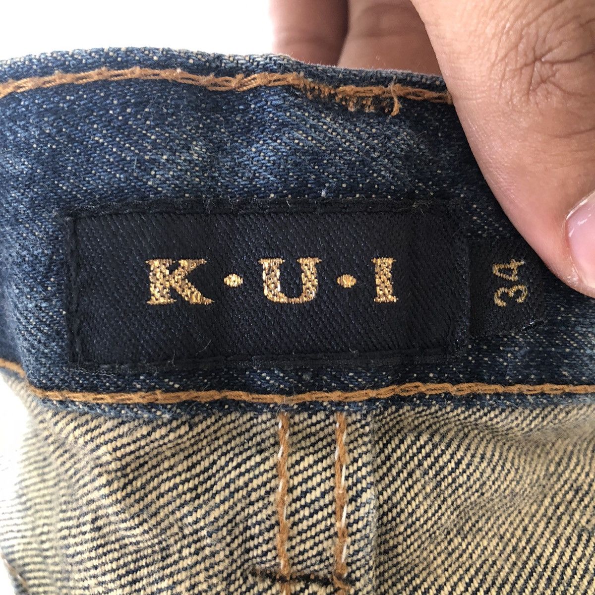 Japanese Brand KUI distressed flared denim bell bottom Size US 34 / EU 50 - 16 Thumbnail