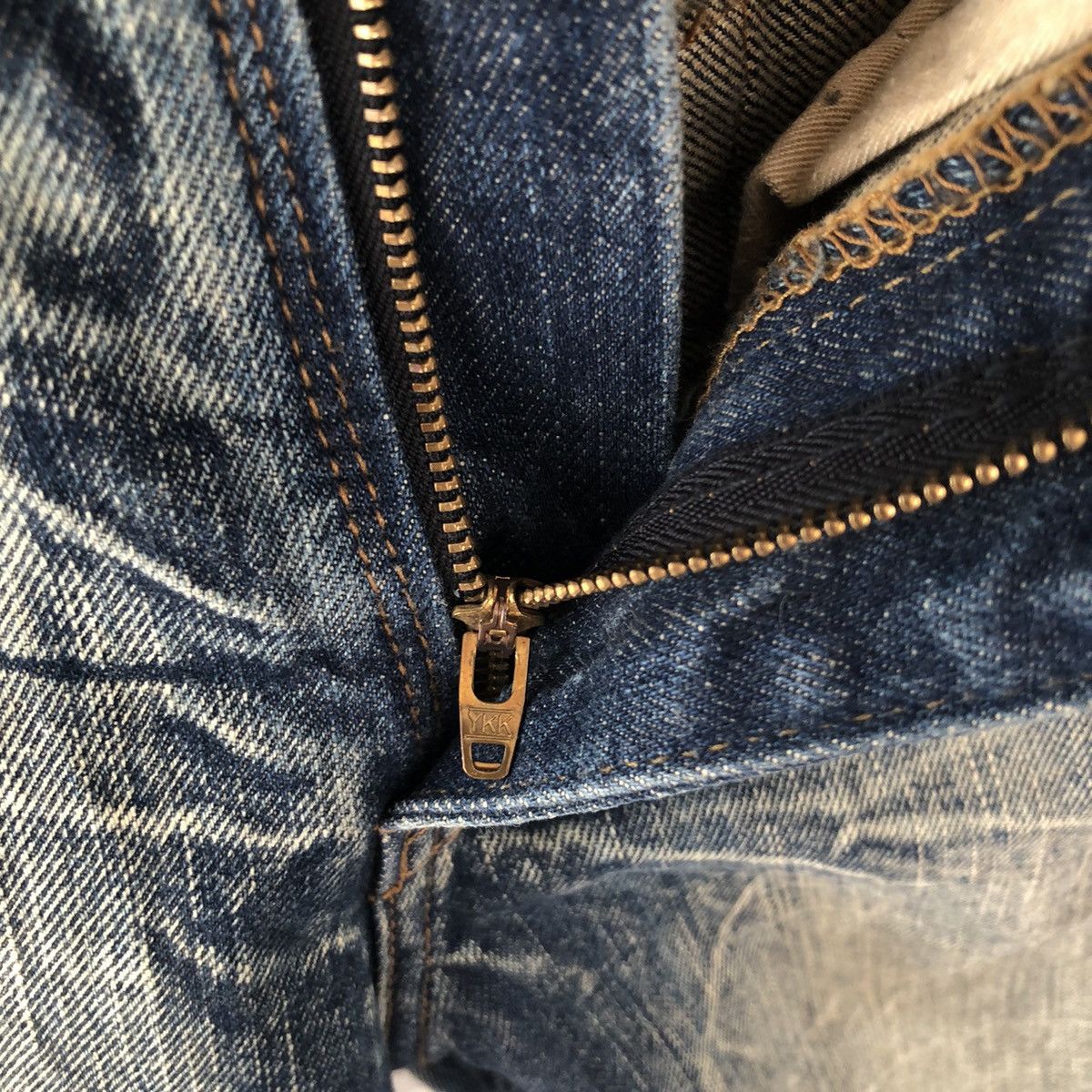 Japanese Brand KUI distressed flared denim bell bottom Size US 34 / EU 50 - 10 Thumbnail