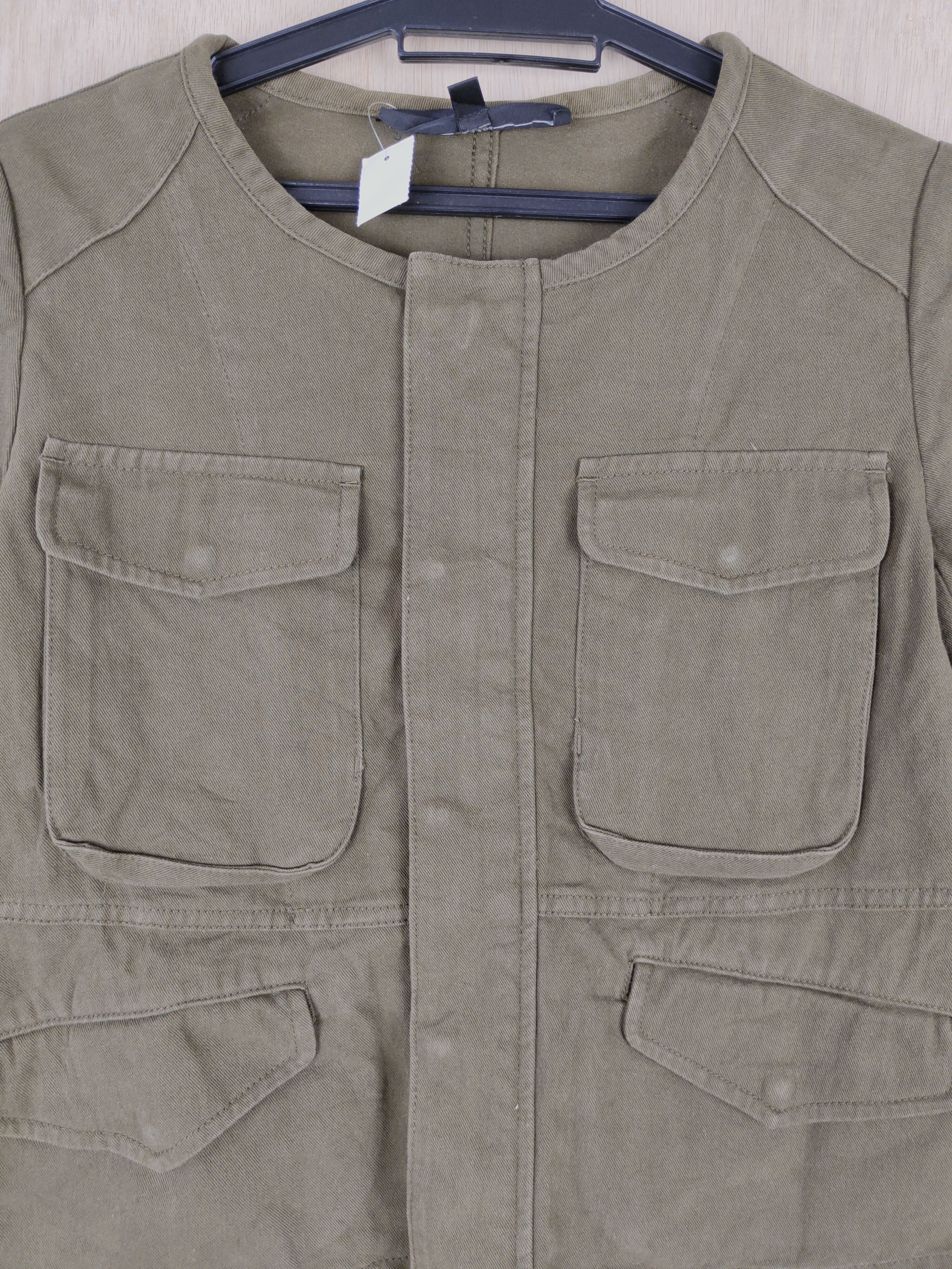 Japanese Brand × SHIPS Ships Green cardigan multipocket Sweater #4264 Size XS / US 0-2 / IT 36-38 - 2 Thumbnail