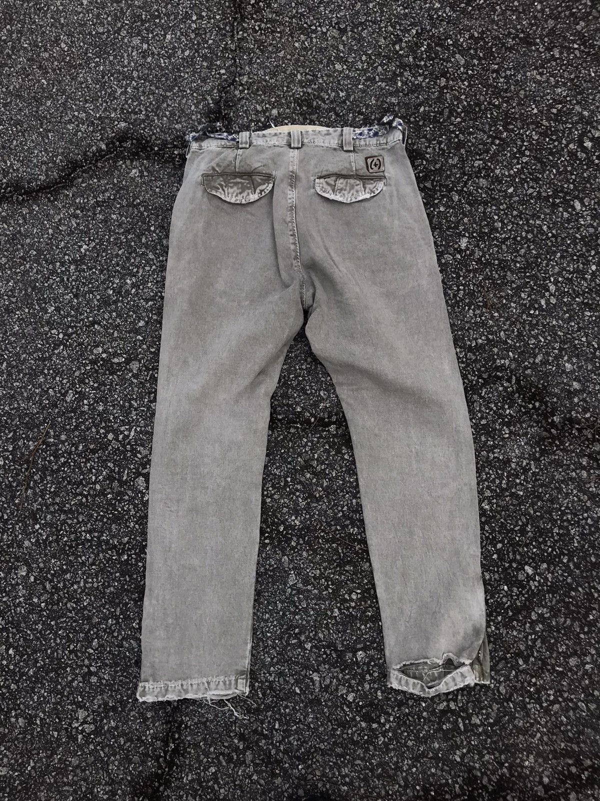 (+)PEOPLE Vintage Italian Designers (+) People Distressed Cargo Pants Size US 31 - 2 Thumbnail