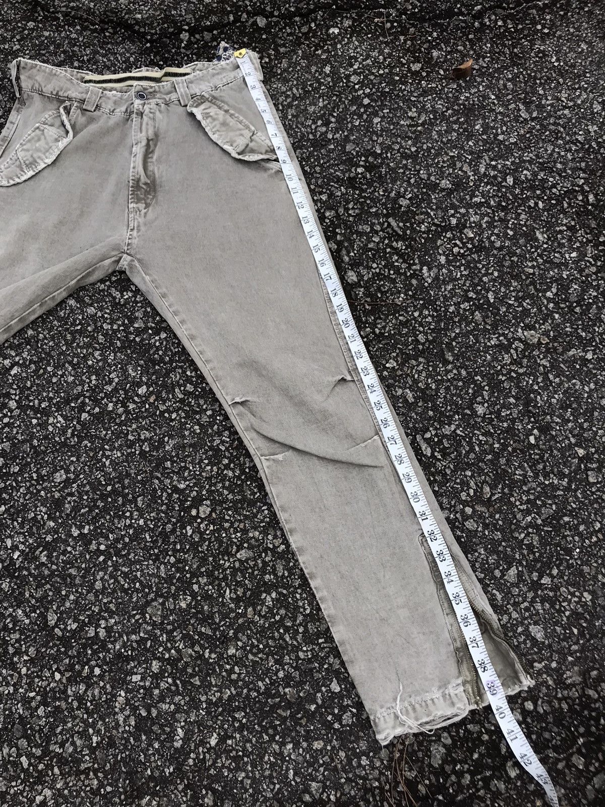 (+)PEOPLE Vintage Italian Designers (+) People Distressed Cargo Pants Size US 31 - 22 Thumbnail