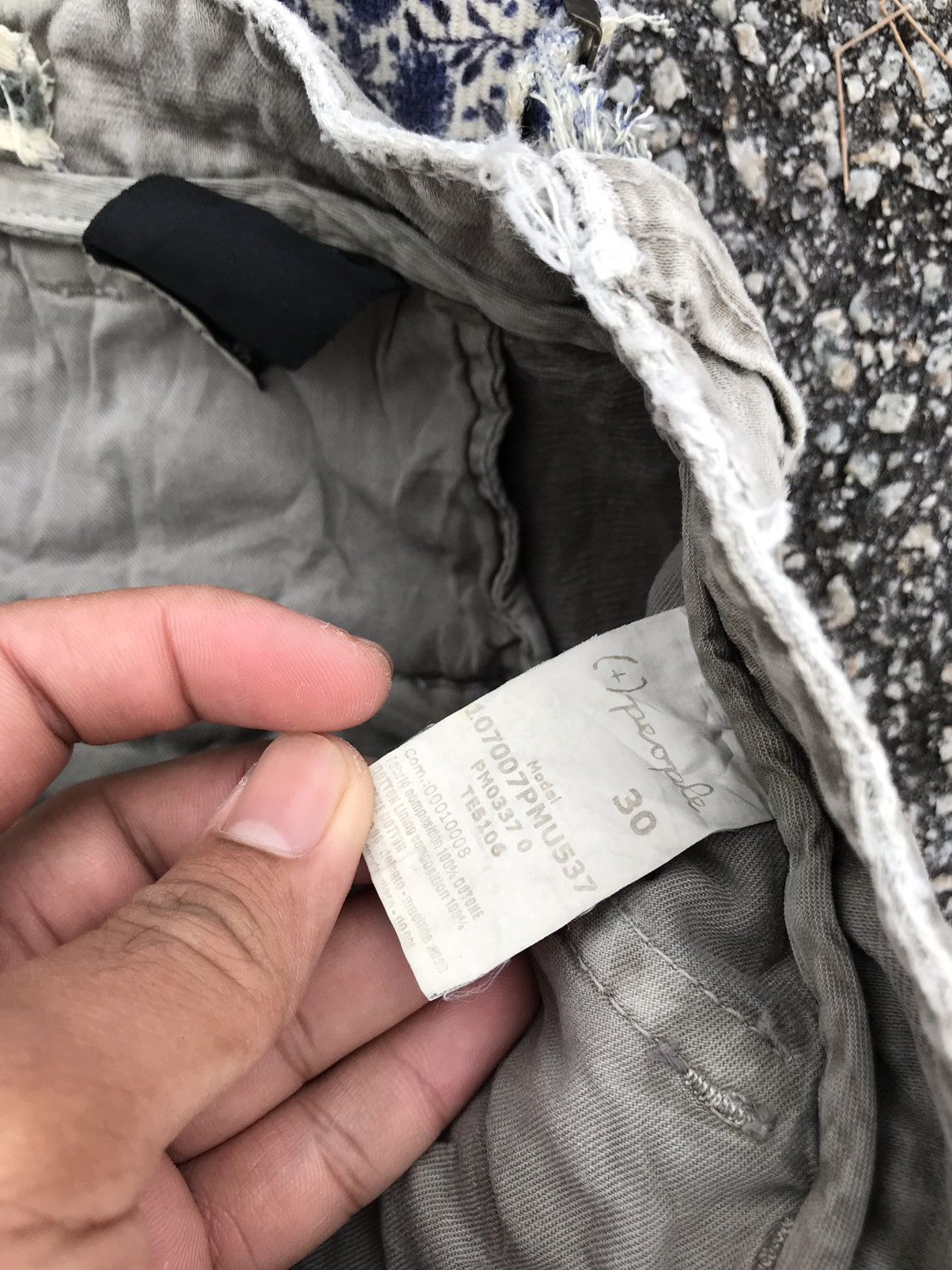 (+)PEOPLE Vintage Italian Designers (+) People Distressed Cargo Pants Size US 31 - 17 Thumbnail