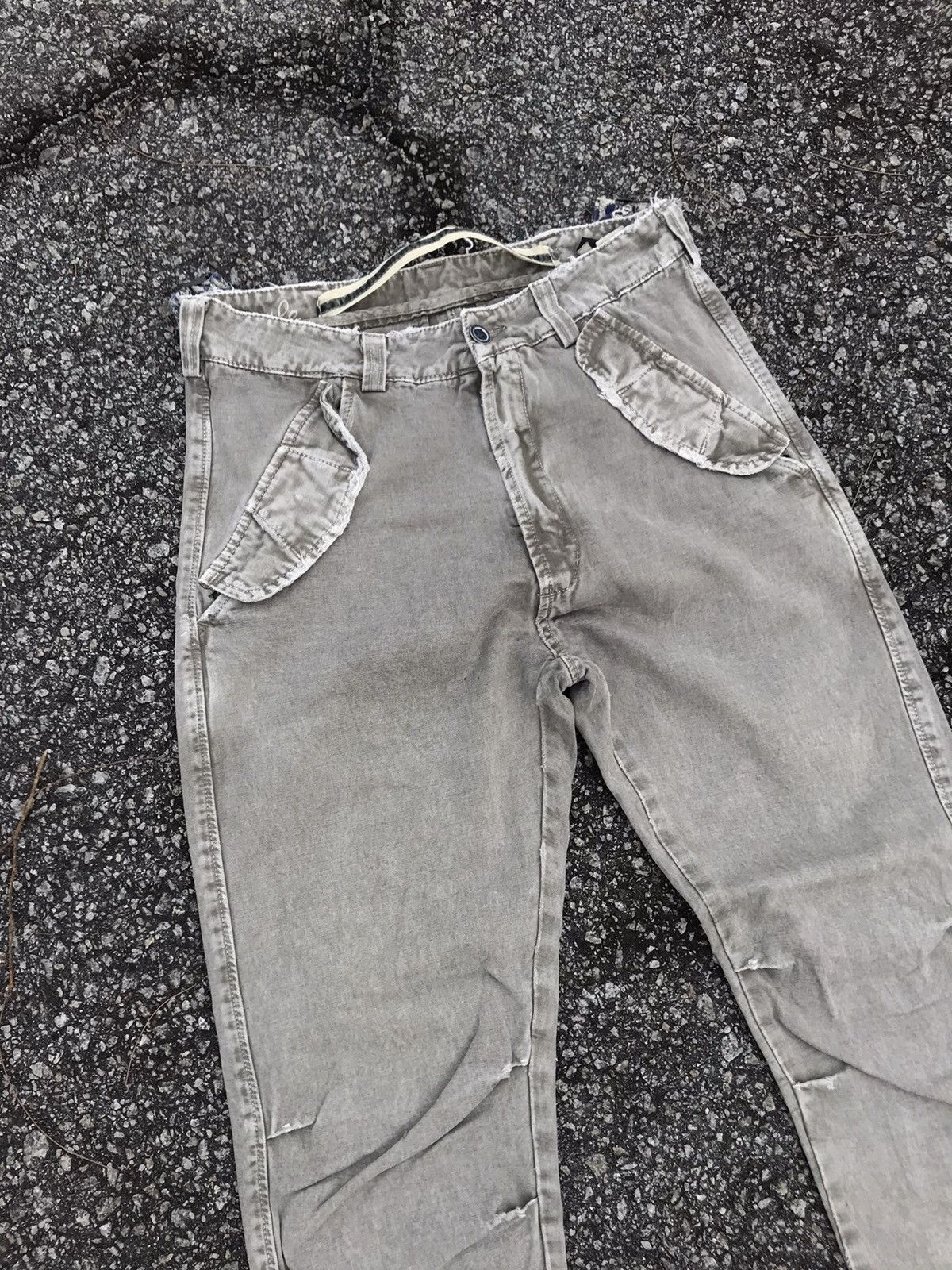 (+)PEOPLE Vintage Italian Designers (+) People Distressed Cargo Pants Size US 31 - 3 Thumbnail