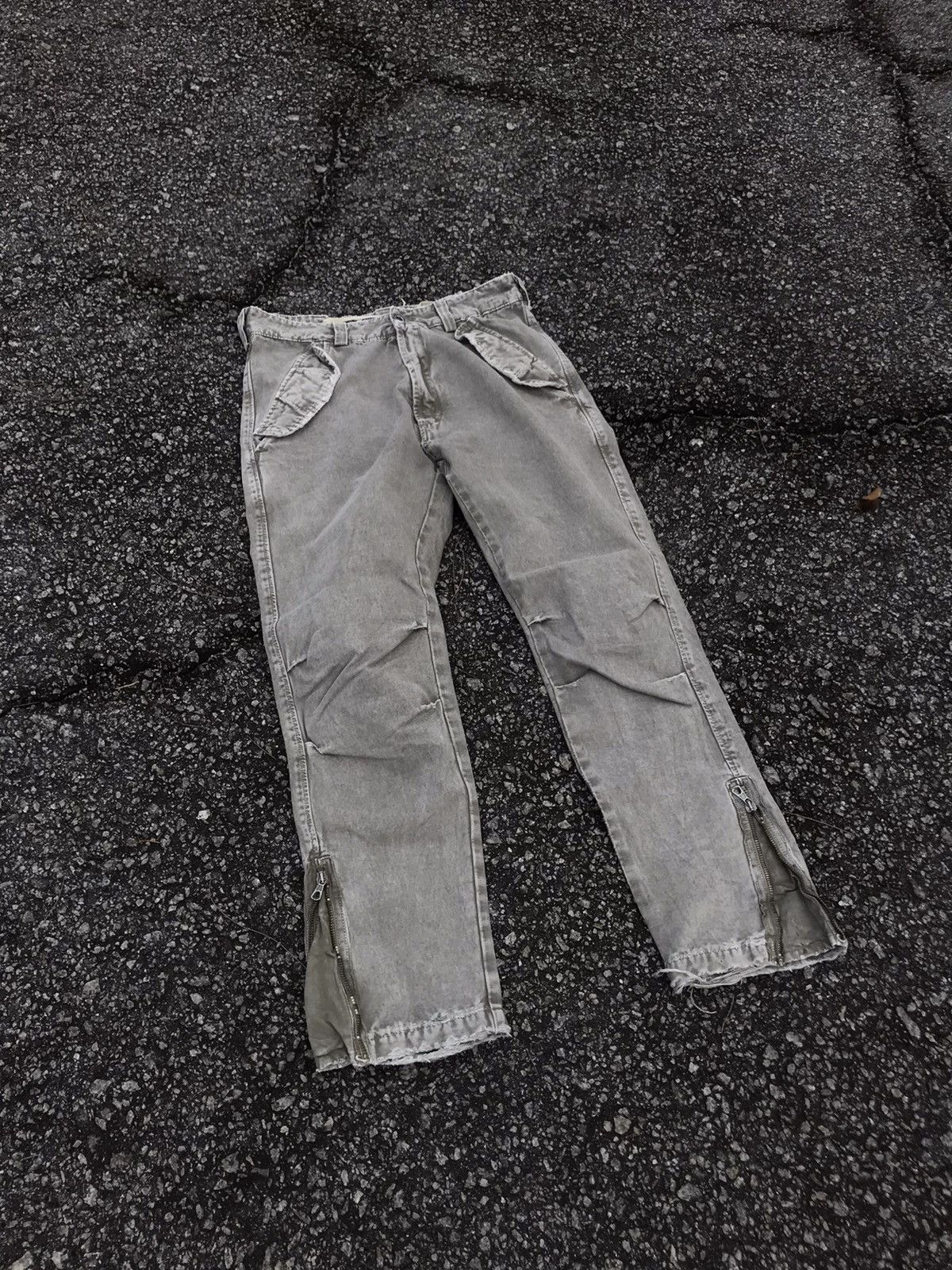 (+)PEOPLE Vintage Italian Designers (+) People Distressed Cargo Pants Size US 31 - 5 Thumbnail