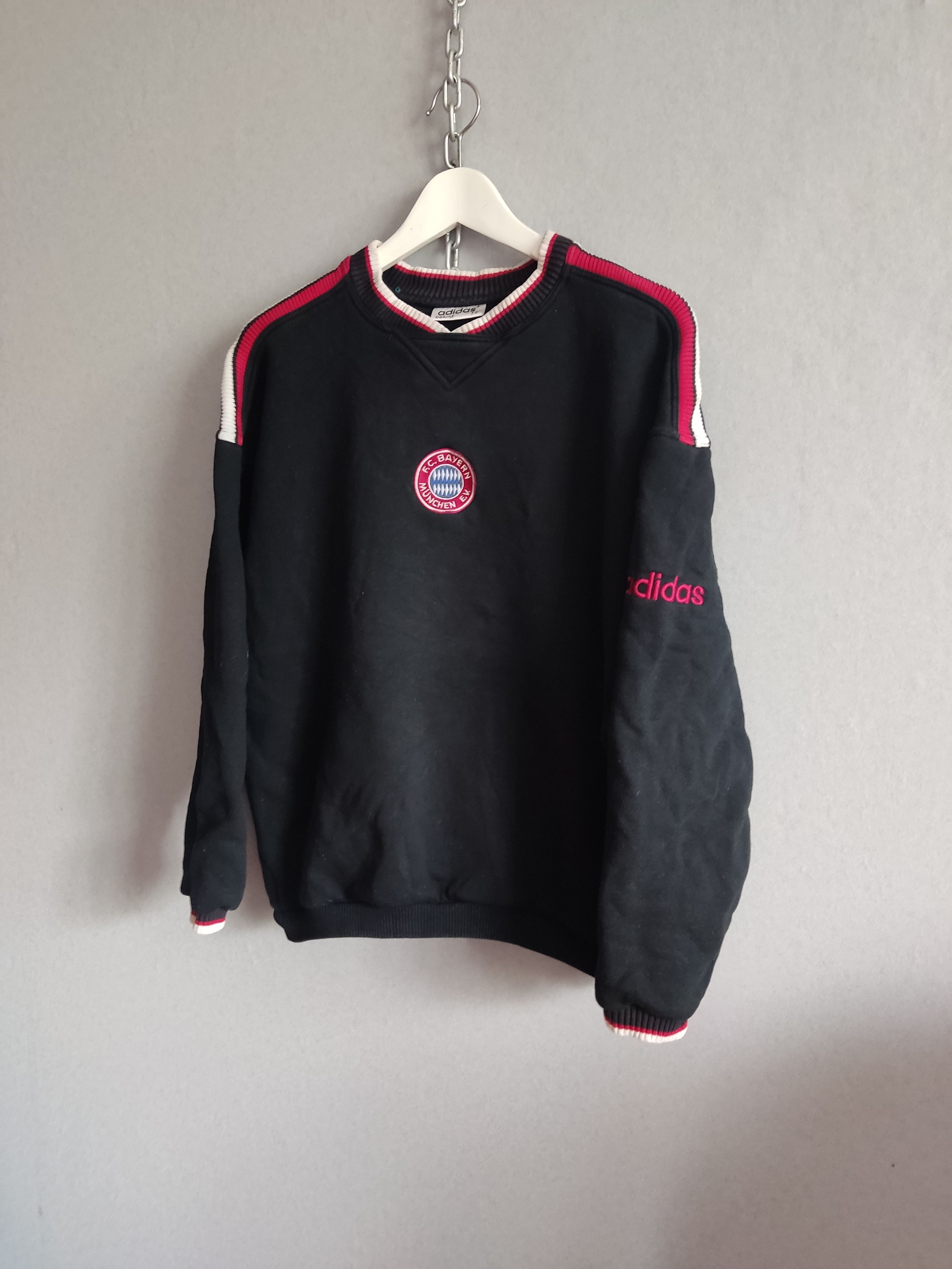 image of Blokecore Bayern Munchen Adidas Vintage Sweatshirt Football in Vintage Black, Men's (Size Small)