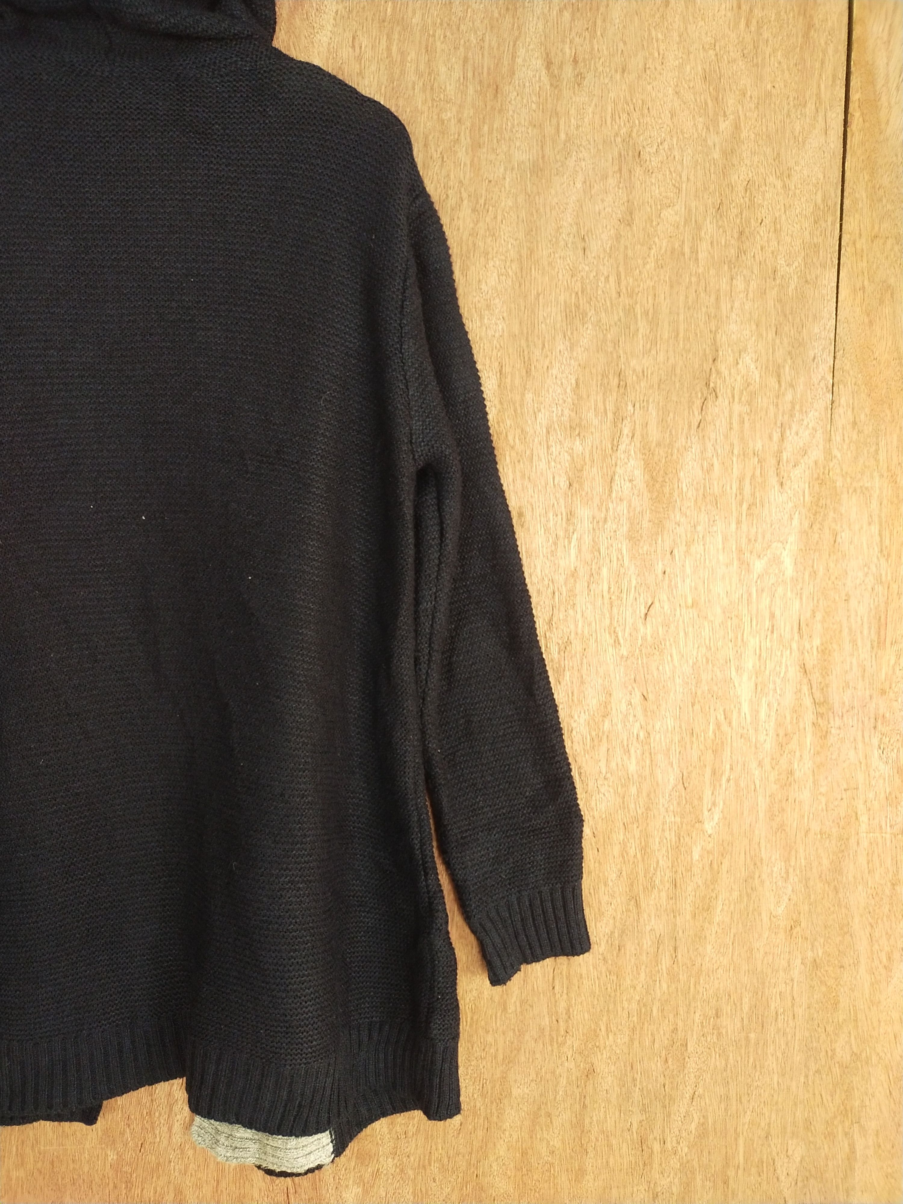 Homespun Knitwear × Japanese Brand DL Rose o-r black long cardigan Knitwear hoodie #S087 Size US L / EU 52-54 / 3 - 11 Thumbnail