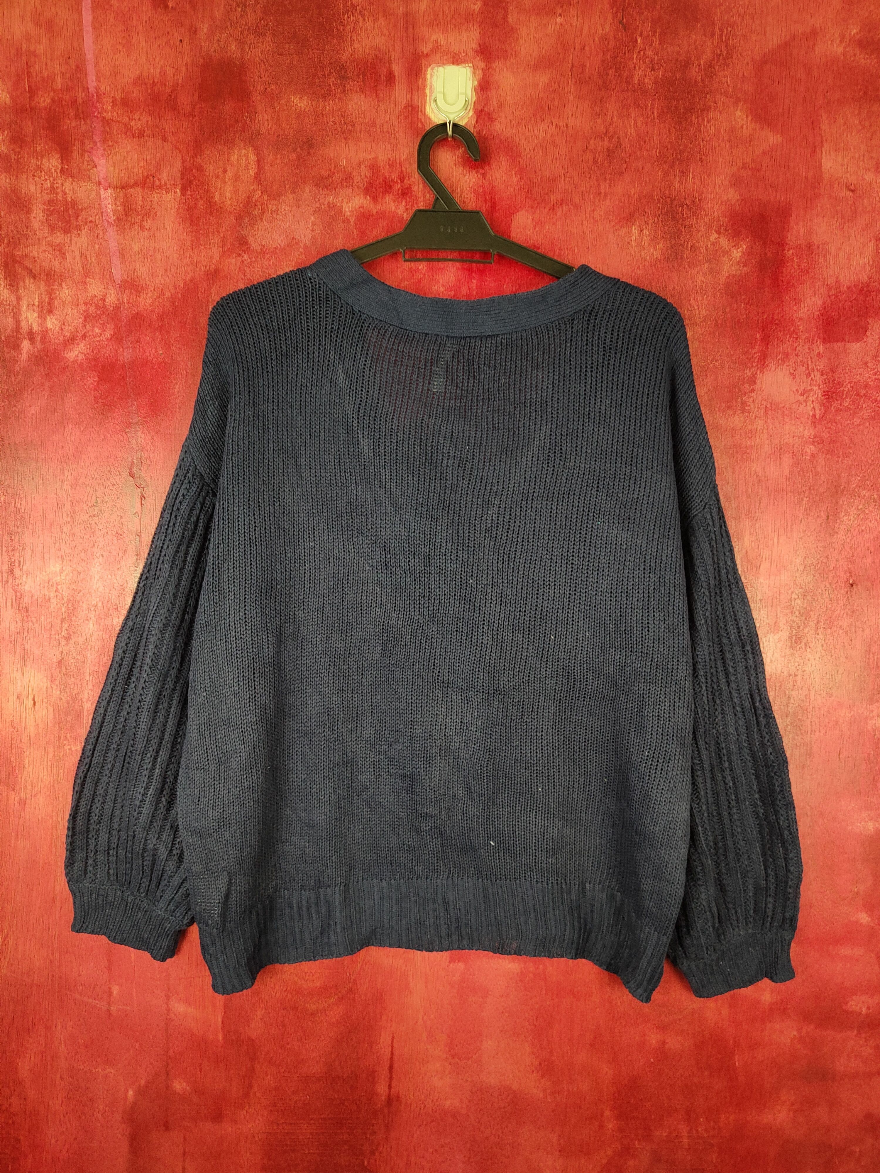 Homespun Knitwear × Japanese Brand Vanilla Studio Dark Blue Knitwear cardigan #5198 Size US XL / EU 56 / 4 - 5 Thumbnail