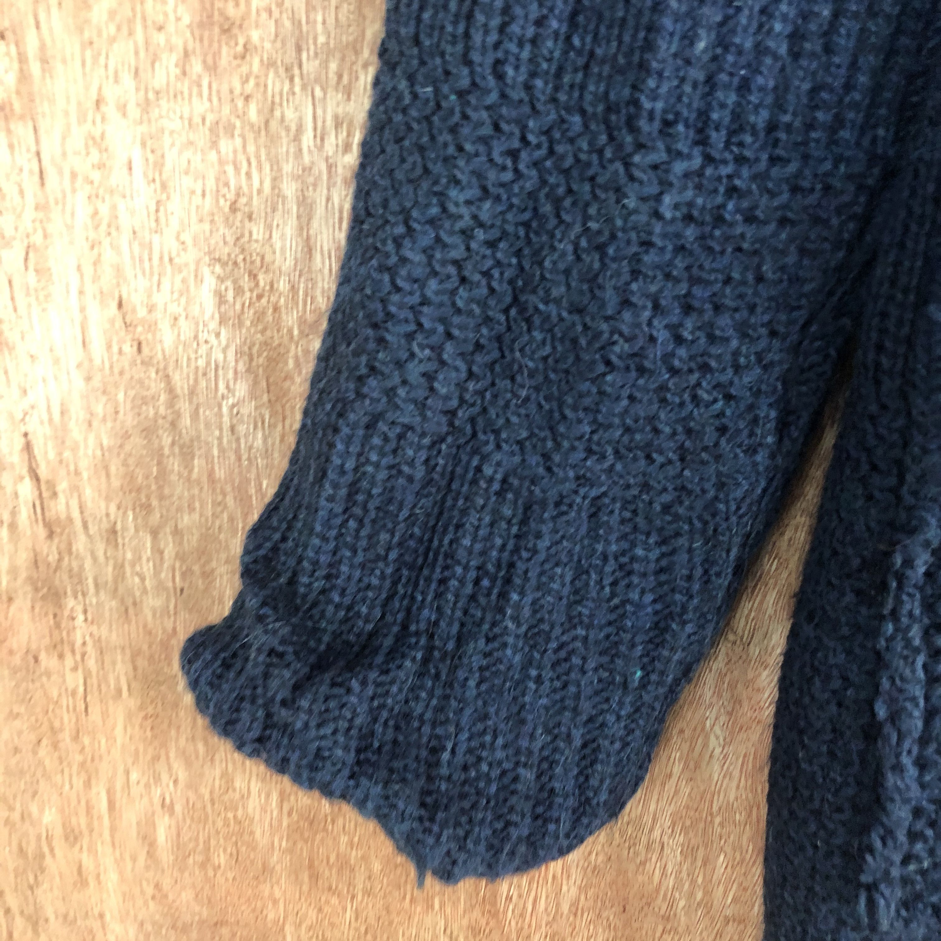 Vintage DLL Japan Brand Dark Blue distressed Knitwear cardigan #c527 Size US M / EU 48-50 / 2 - 8 Thumbnail