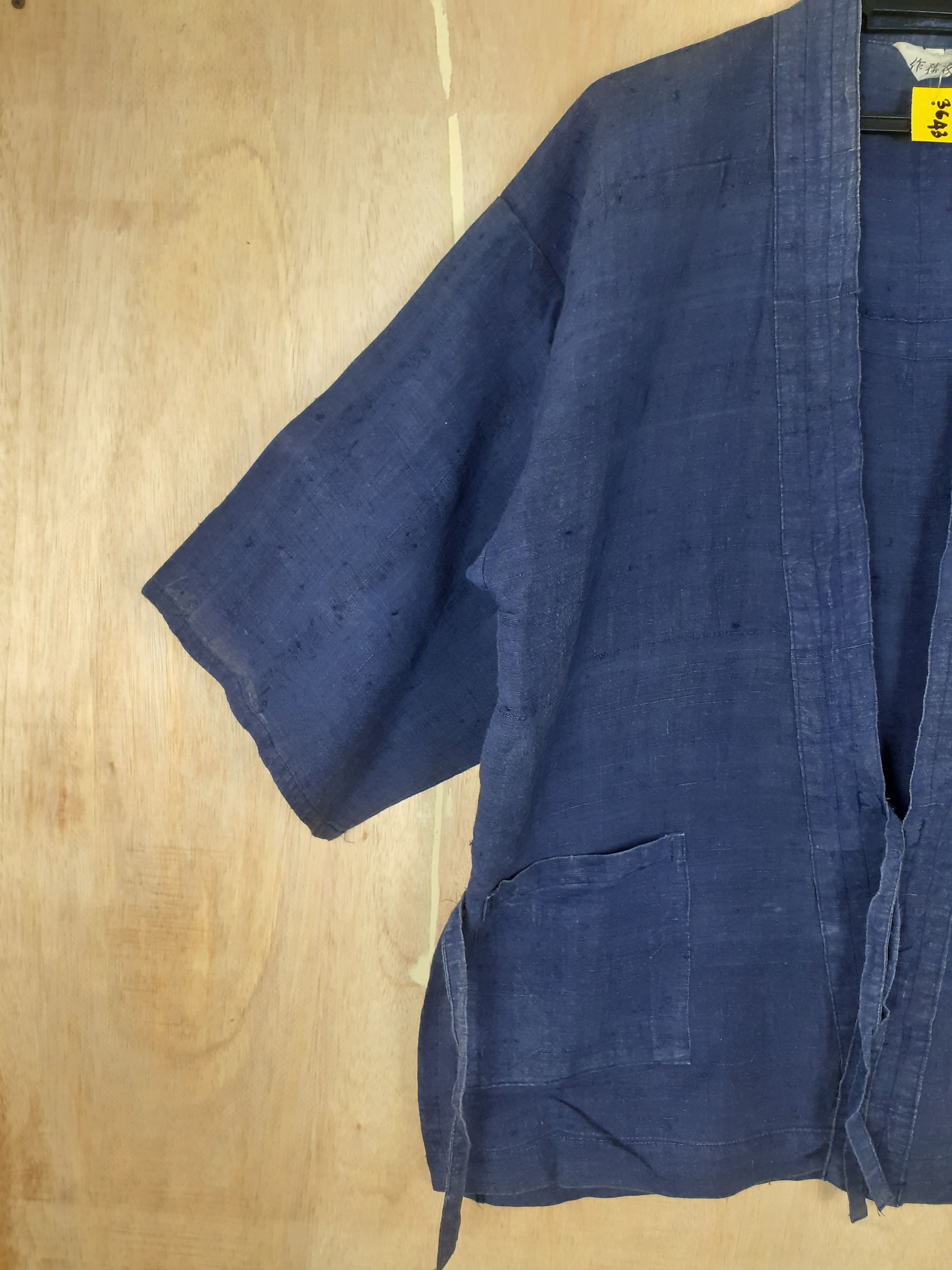 Japanese Brand Japan vintage traditional indigo kimono cardigan #3643 Size US L / EU 52-54 / 3 - 4 Thumbnail