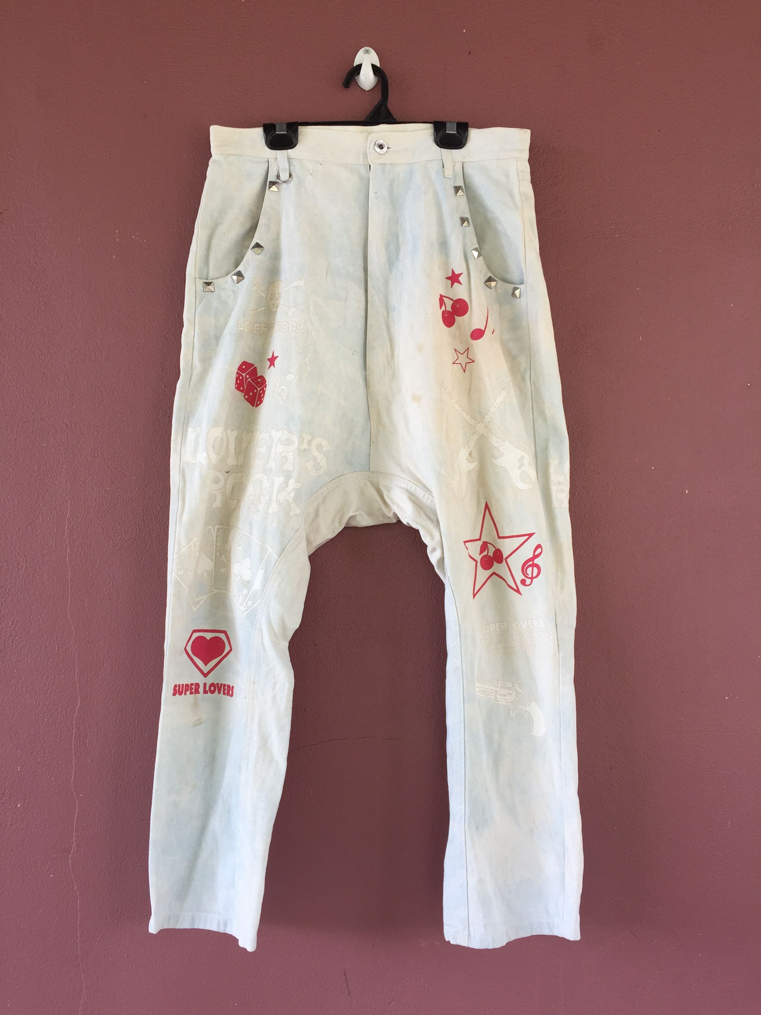 Japanese Brand Super Lovers Denim Pants Size US 31 - 1 Thumbnail