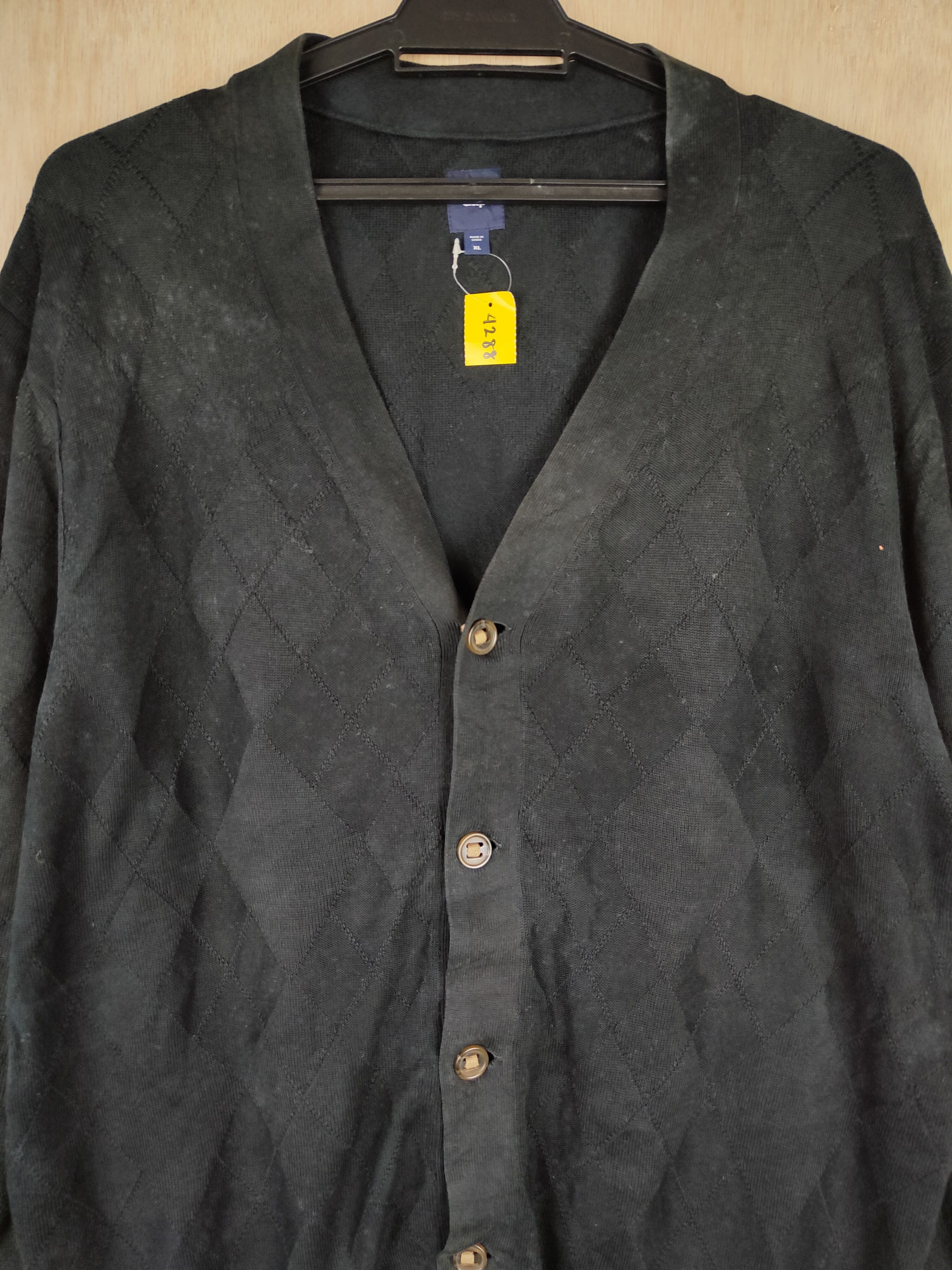 Gap GAP Black faded cardigan Knitwear #4288 Size US XL / EU 56 / 4 - 2 Thumbnail