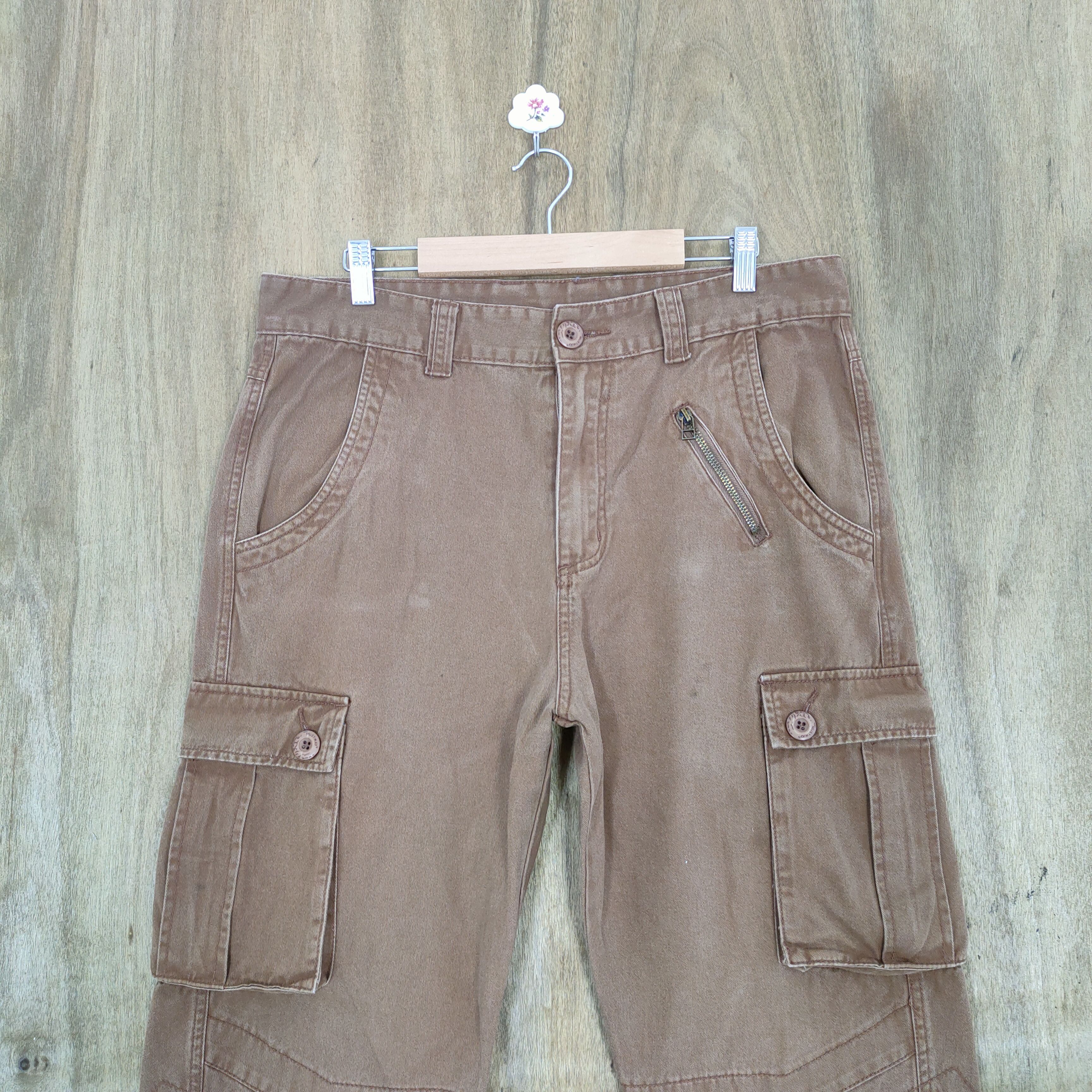 Japanese Brand JAPANESE BRAND FADED BROWN CARGO PANTS Size US 34 / EU 50 - 2 Thumbnail