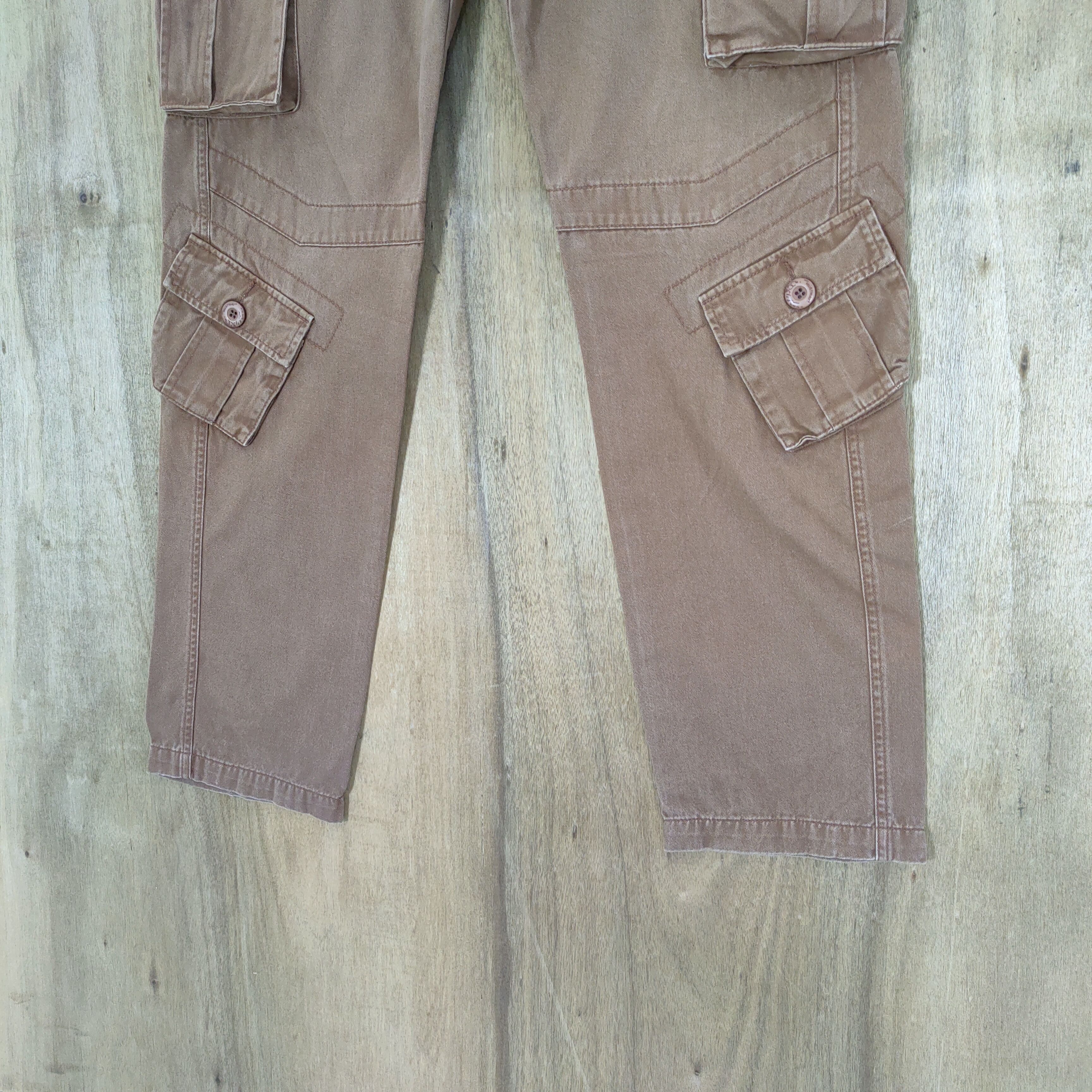 Japanese Brand JAPANESE BRAND FADED BROWN CARGO PANTS Size US 34 / EU 50 - 5 Thumbnail