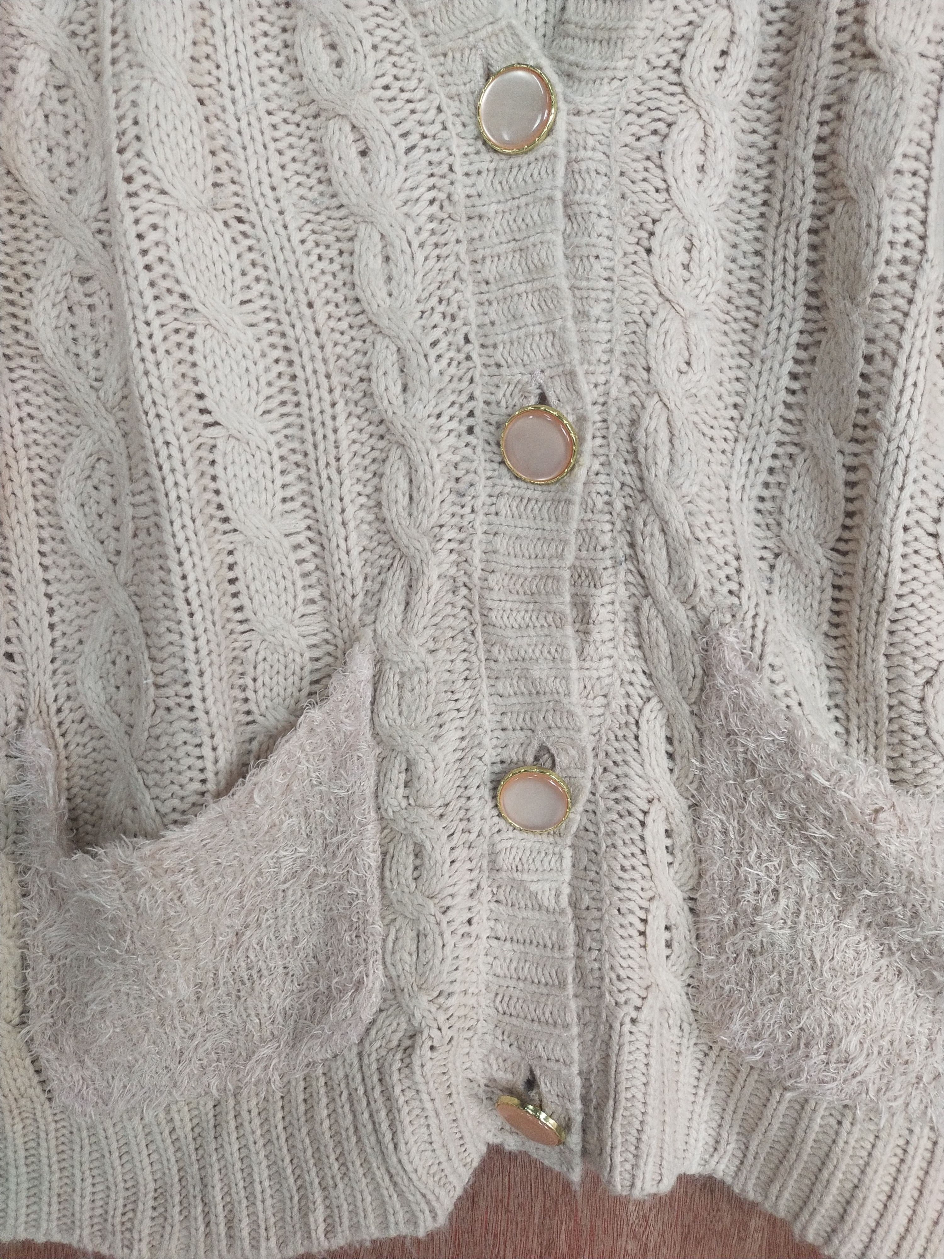 Japanese Brand Majestic Legon cream cardigan knitwear #S009 Size US L / EU 52-54 / 3 - 9 Thumbnail