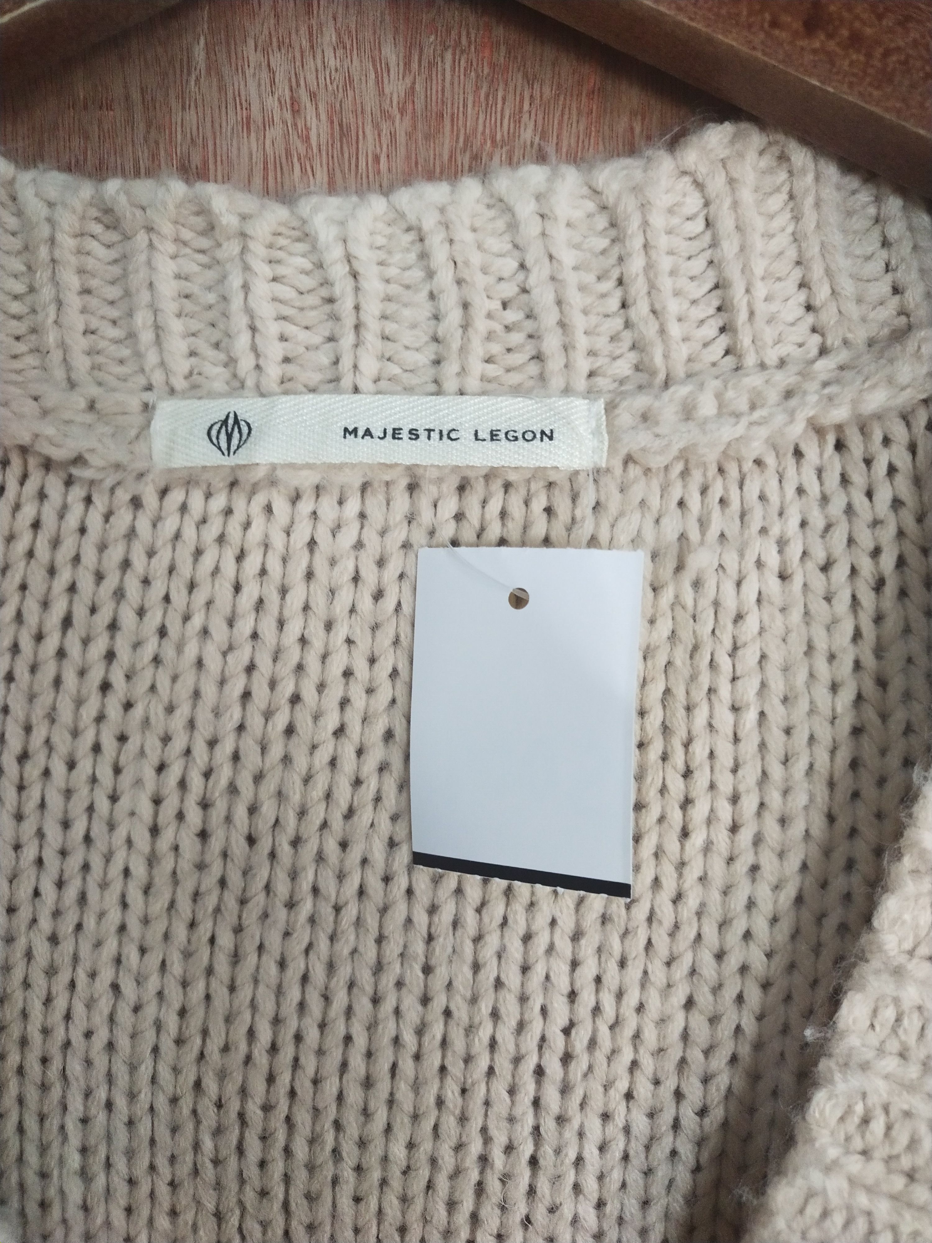 Japanese Brand Majestic Legon cream cardigan knitwear #S009 Size US L / EU 52-54 / 3 - 4 Thumbnail