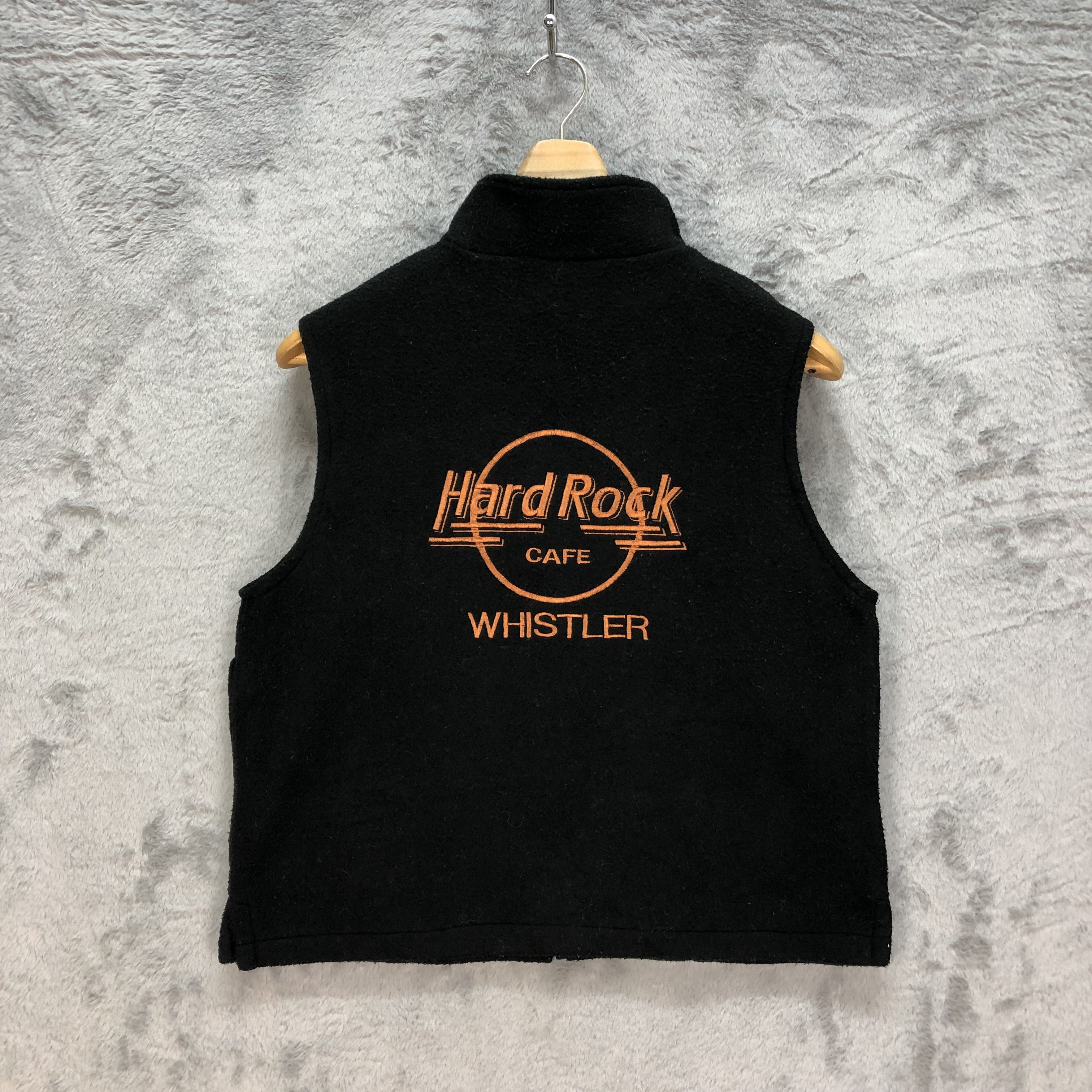 Vintage Hard Rock Cafe Canada Embroidery Fleece Vest 6169-51