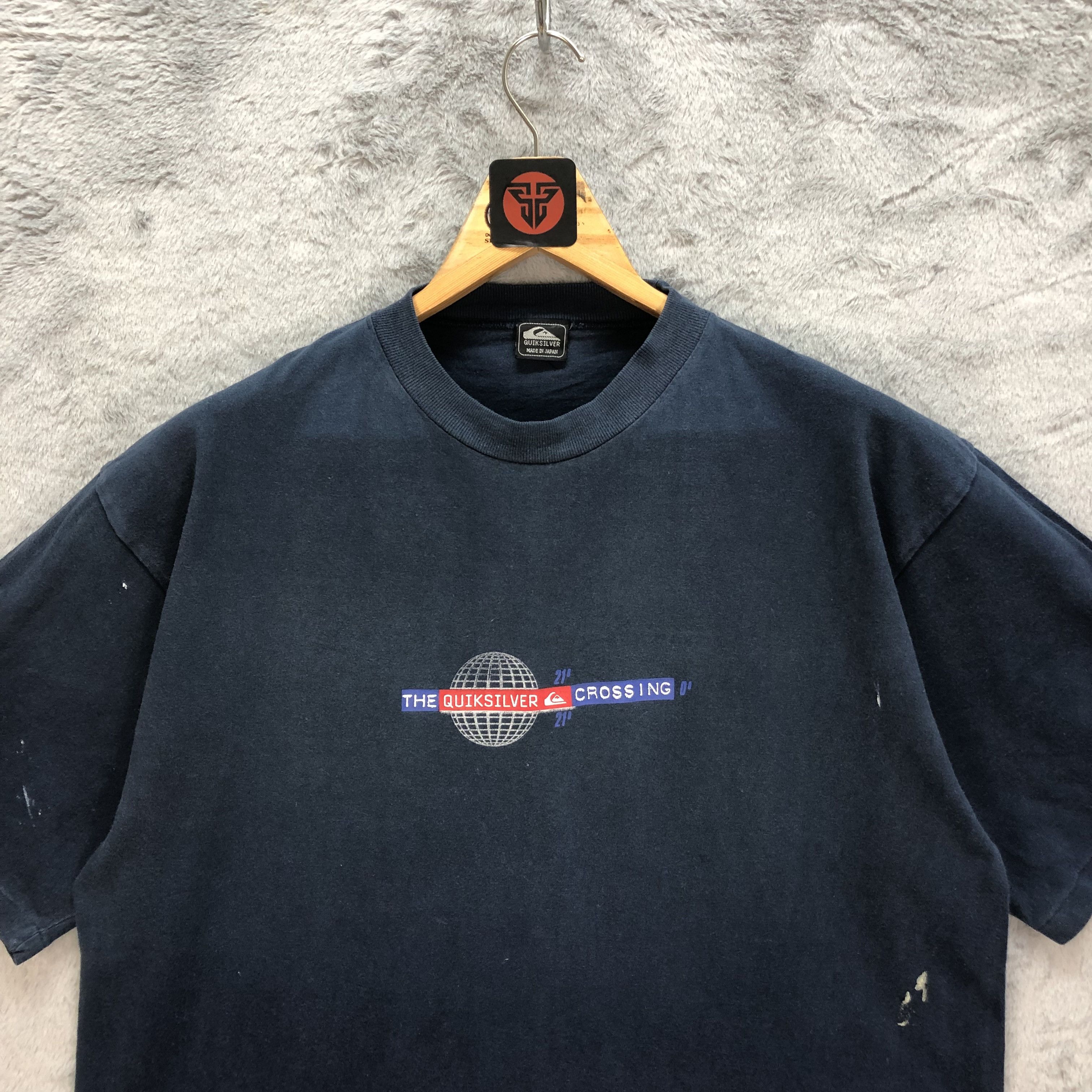 Quiksilver Vintage 90s Quiksilver Crossing Globe T Shirts #6166-51 Size US L / EU 52-54 / 3 - 2 Thumbnail