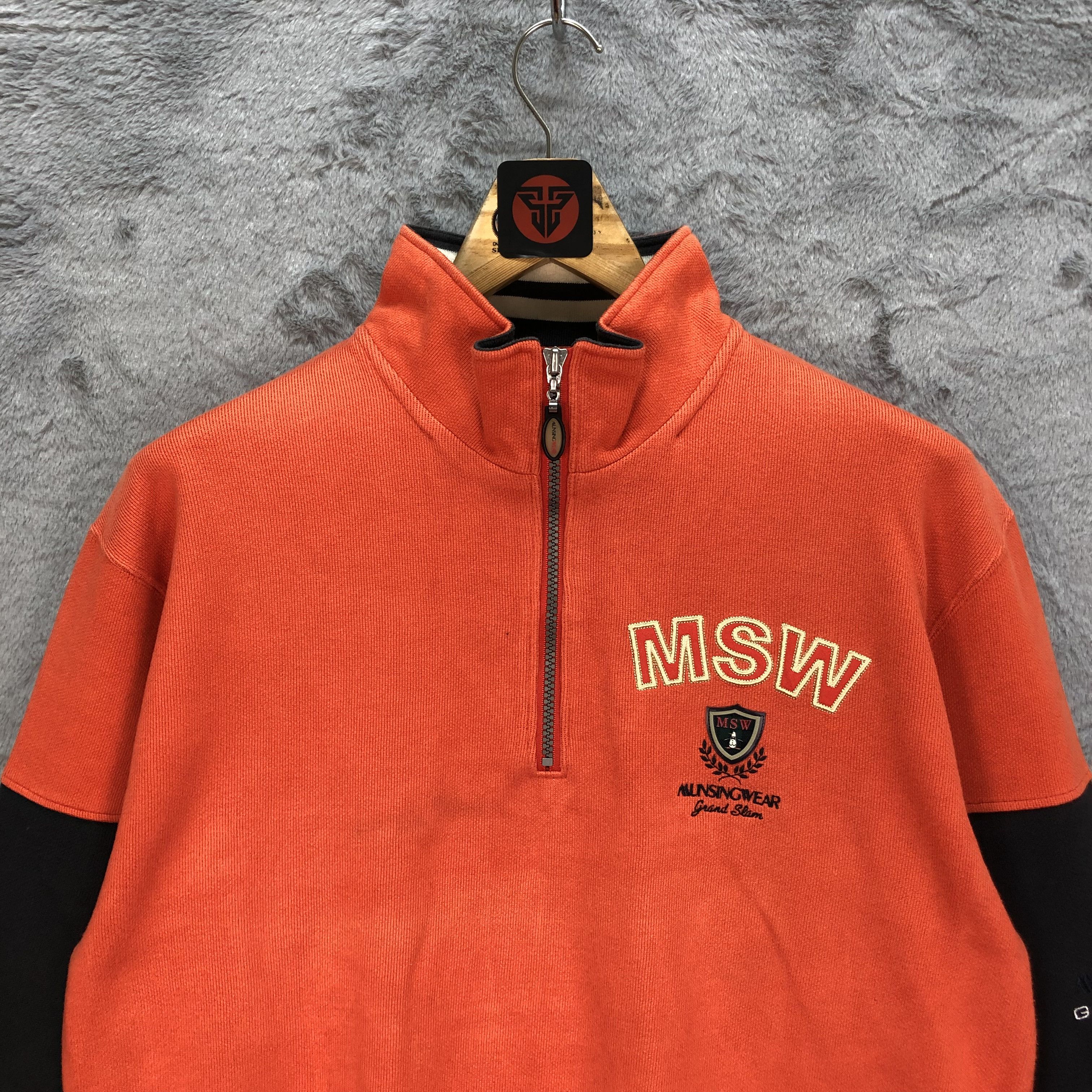 Grand Slam Munsingwear Half Zip Turtle Neck Orange Sweatshirts #6177-52 Size US M / EU 48-50 / 2 - 2 Thumbnail