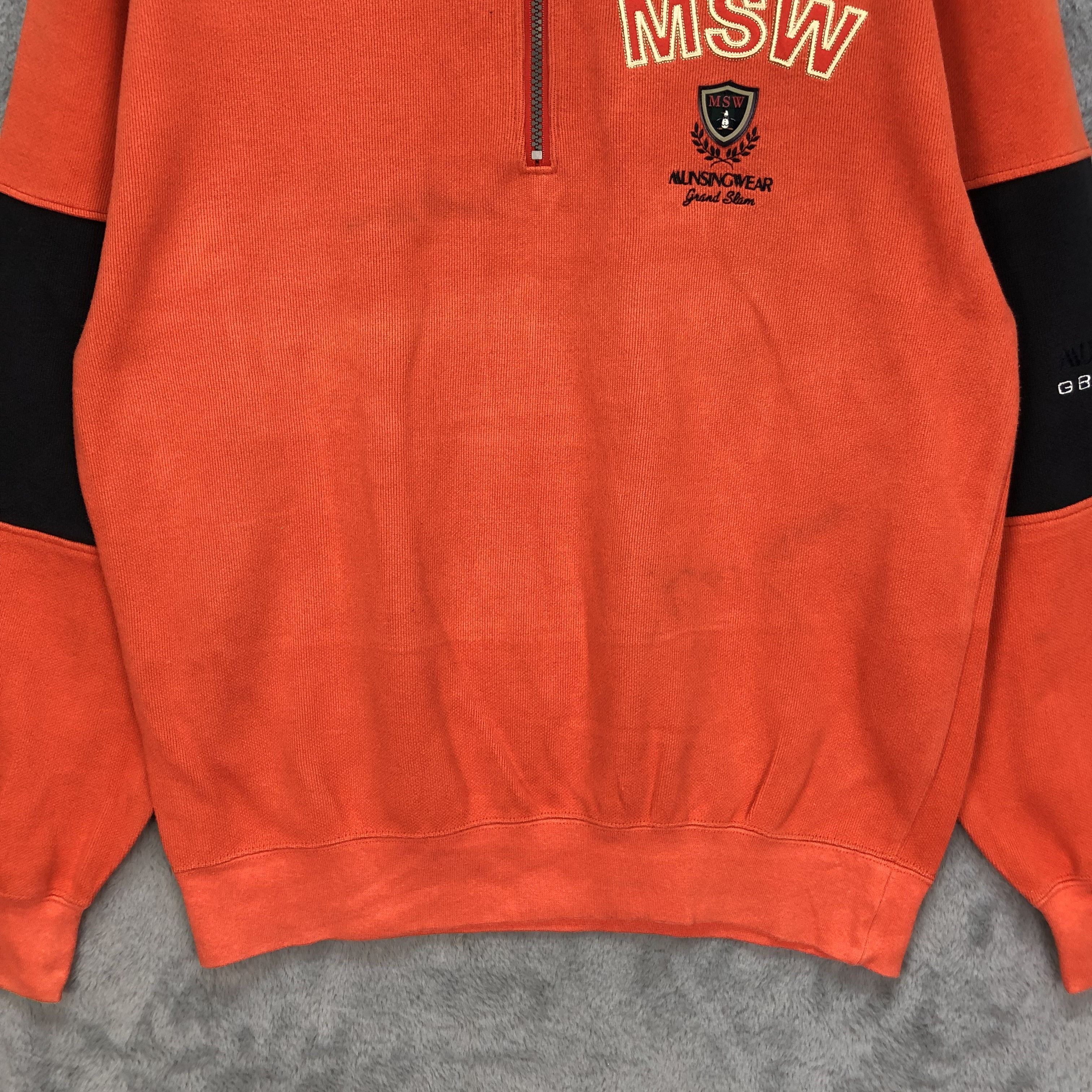 Grand Slam Munsingwear Half Zip Turtle Neck Orange Sweatshirts #6177-52 Size US M / EU 48-50 / 2 - 4 Thumbnail