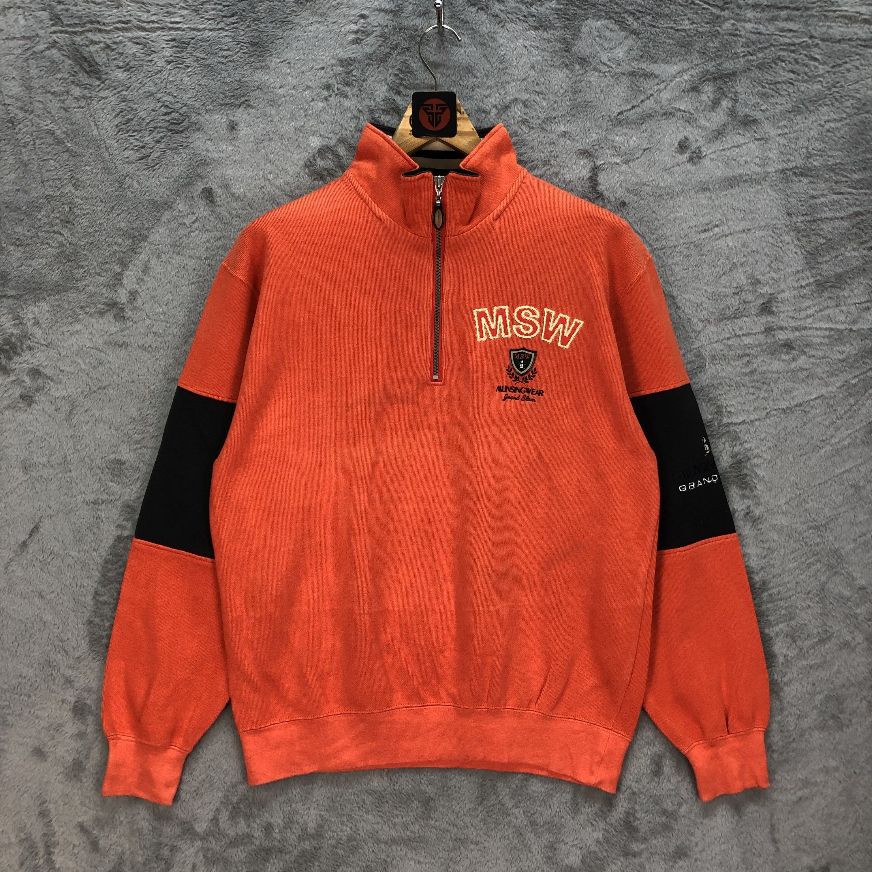 Grand Slam Munsingwear Half Zip Turtle Neck Orange Sweatshirts #6177-52 Size US M / EU 48-50 / 2 - 1 Thumbnail