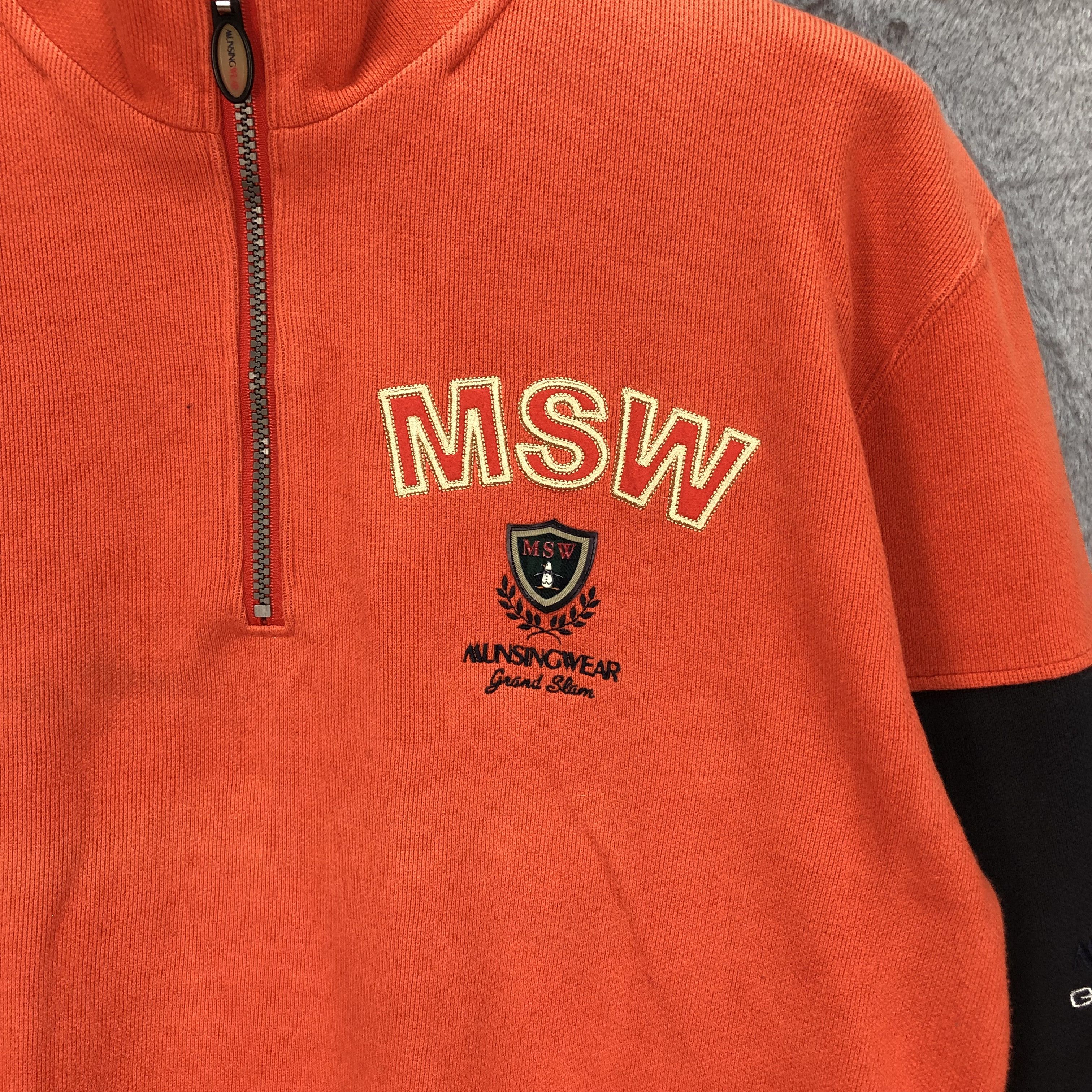Grand Slam Munsingwear Half Zip Turtle Neck Orange Sweatshirts #6177-52 Size US M / EU 48-50 / 2 - 3 Thumbnail