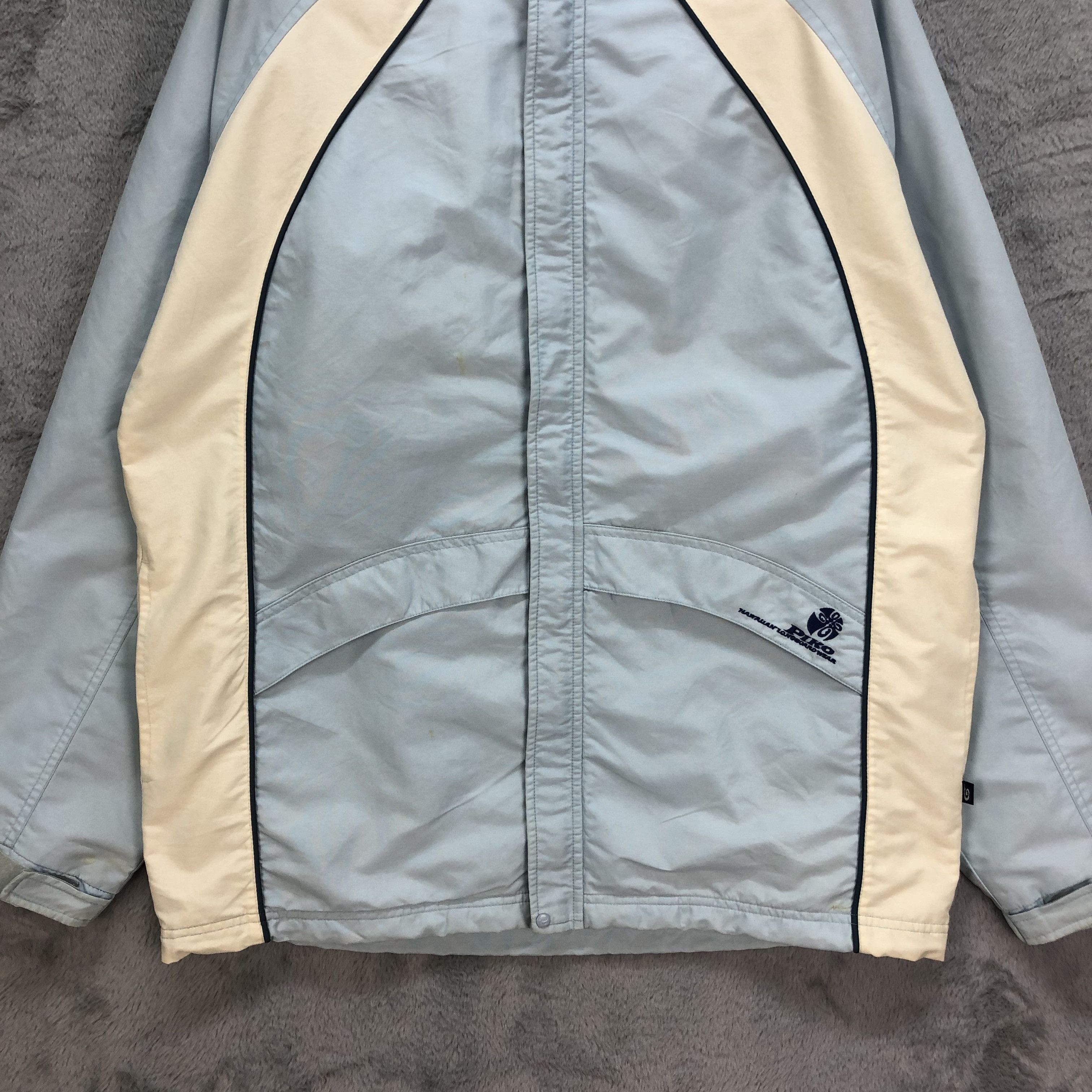 Japanese Brand 90's Piko Hawaiian Longboard Wear Baby Blue Parka #6184-52 Size US M / EU 48-50 / 2 - 3 Thumbnail