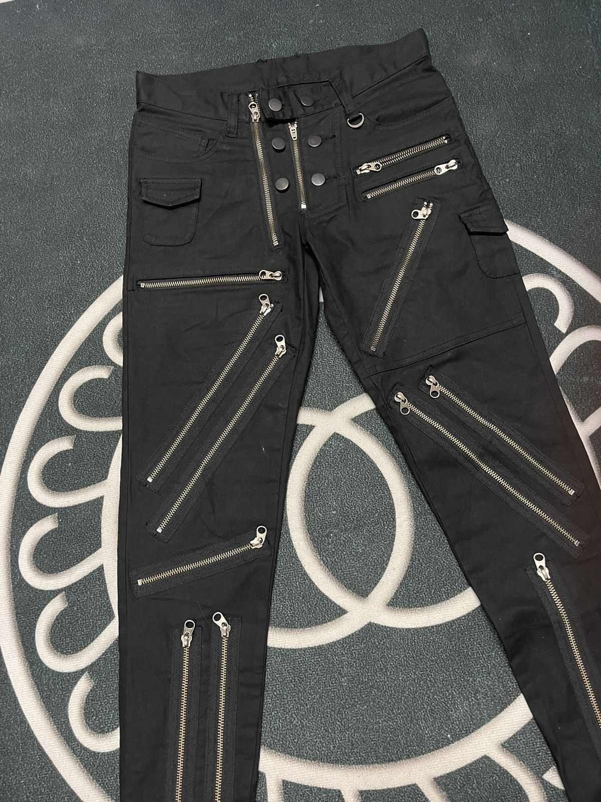 Punk and Yo Grasum sedi bondage punk zipper pants Size US 30 / EU 46 - 6 Thumbnail