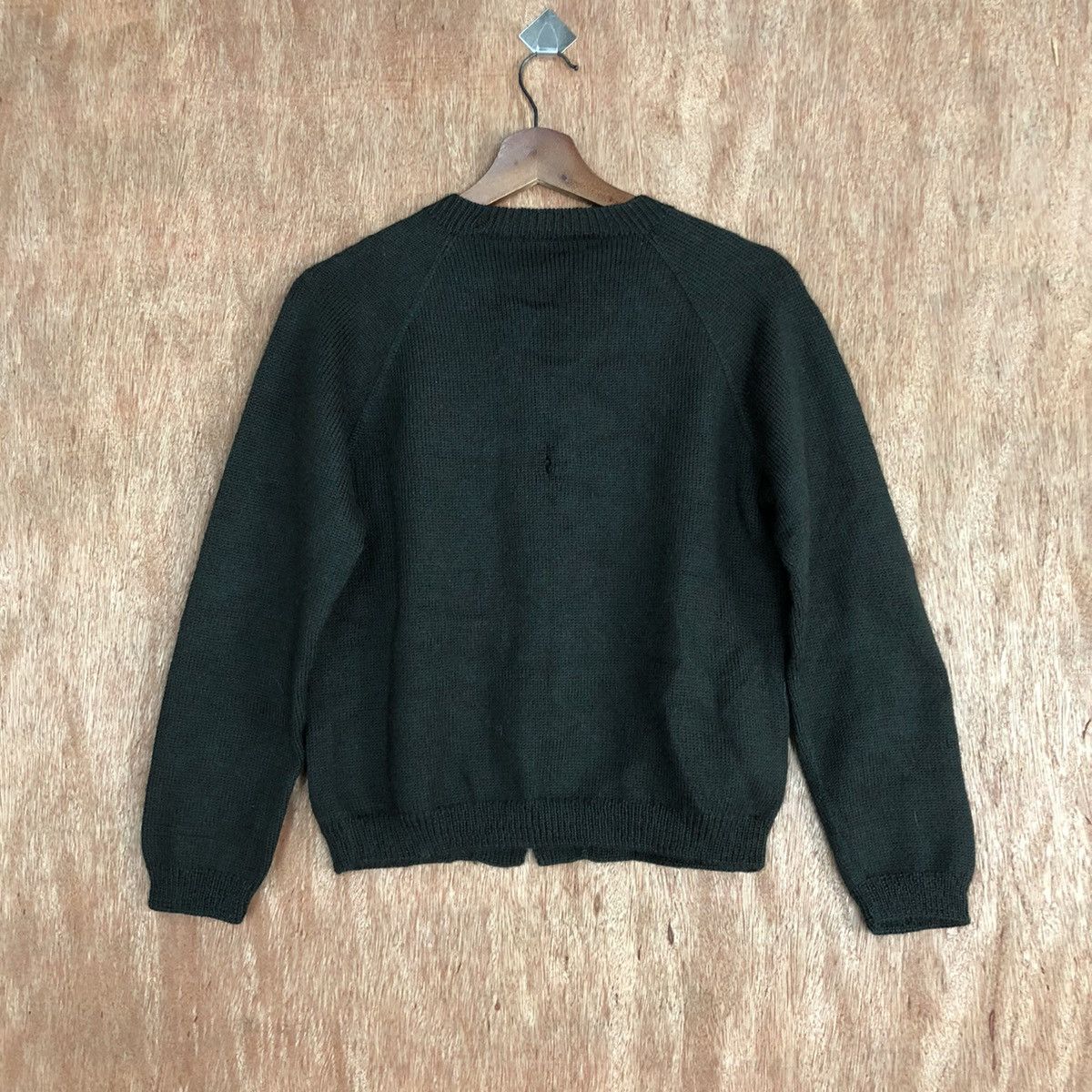 Japanese Brand Japan Brand Green distressed Cardigan #6039 Size US S / EU 44-46 / 1 - 8 Thumbnail