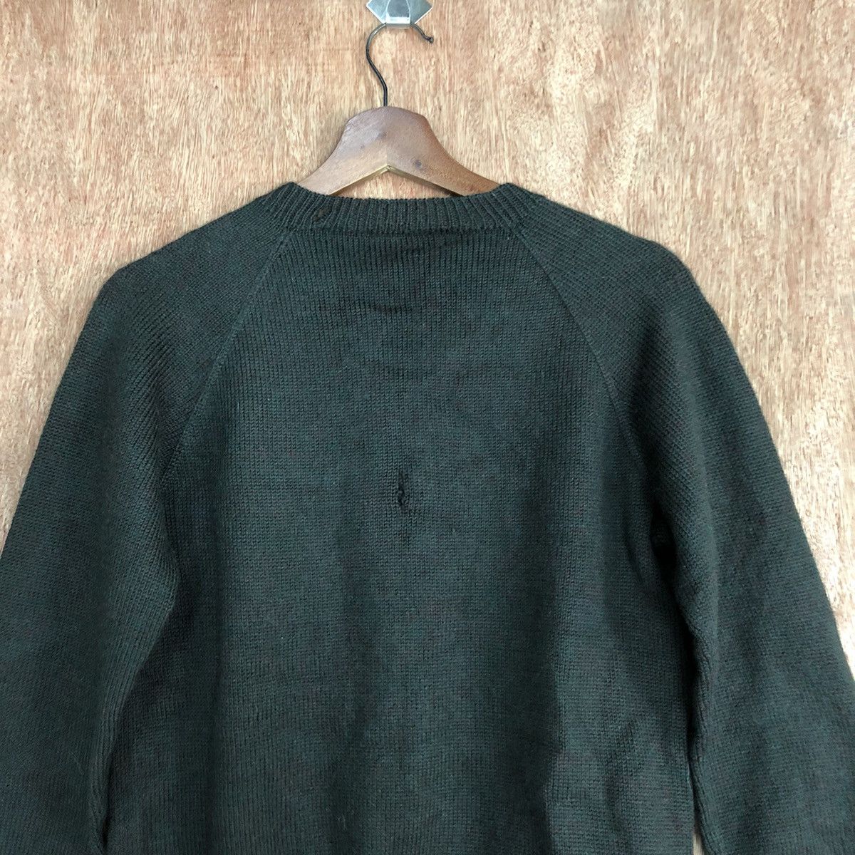 Japanese Brand Japan Brand Green distressed Cardigan #6039 Size US S / EU 44-46 / 1 - 9 Thumbnail