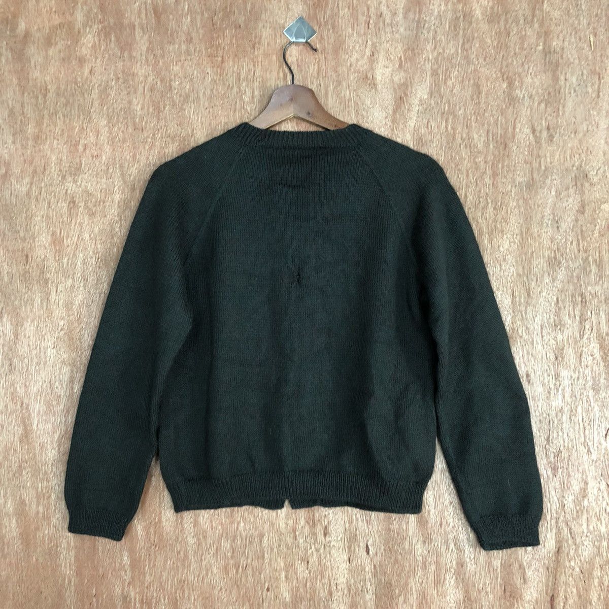 Japanese Brand Japan Brand Green distressed Cardigan #6039 Size US S / EU 44-46 / 1 - 10 Thumbnail