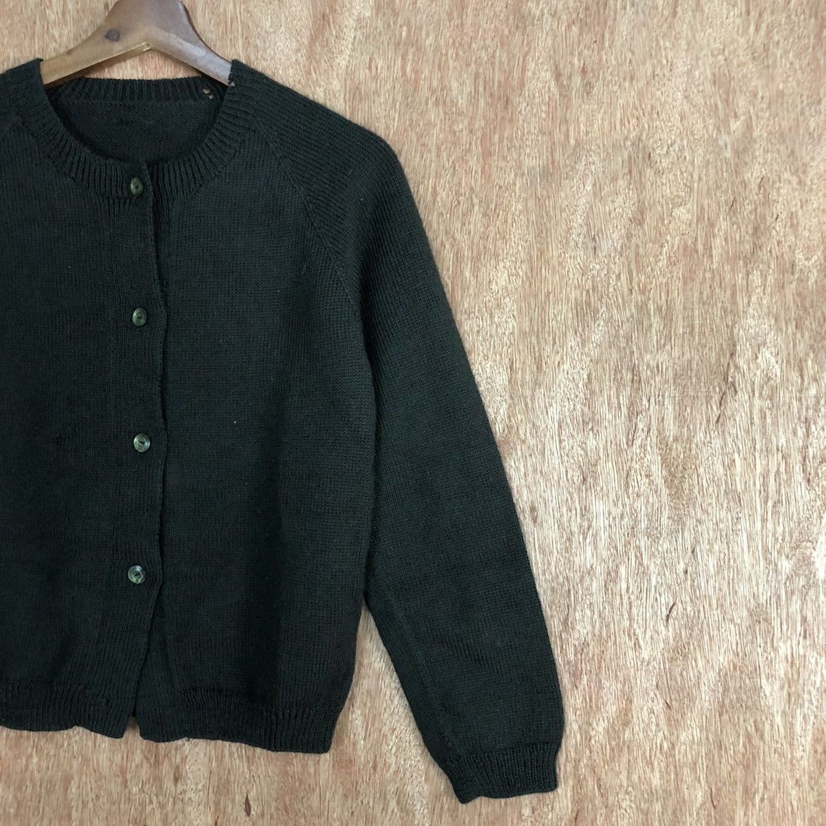 Japanese Brand Japan Brand Green distressed Cardigan #6039 Size US S / EU 44-46 / 1 - 5 Thumbnail