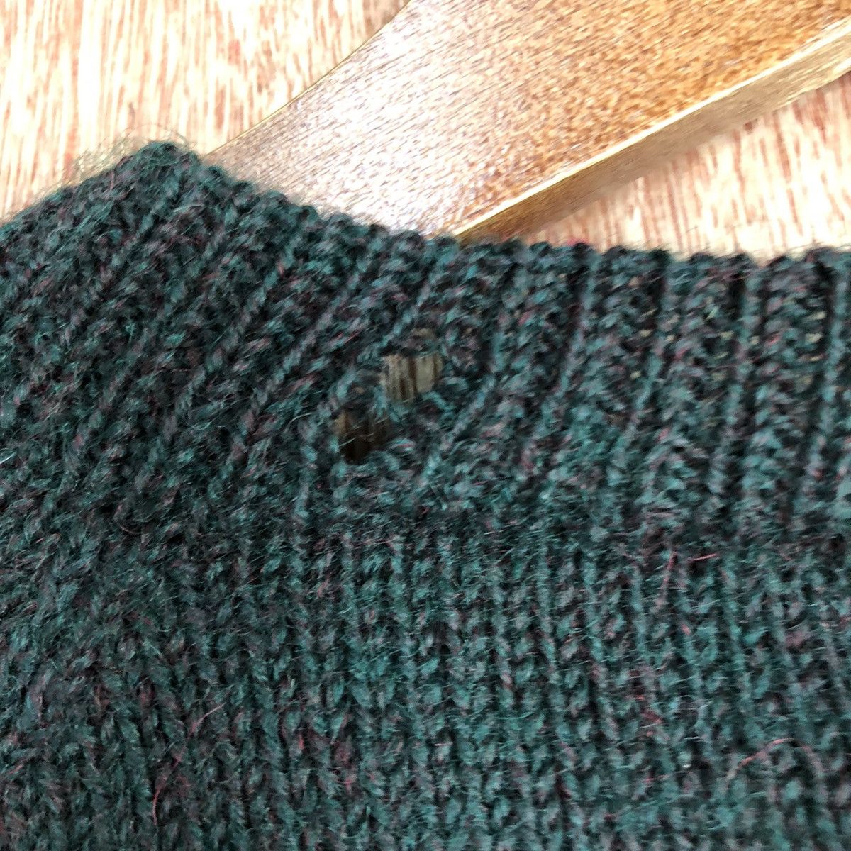 Japanese Brand Japan Brand Green distressed Cardigan #6039 Size US S / EU 44-46 / 1 - 12 Thumbnail