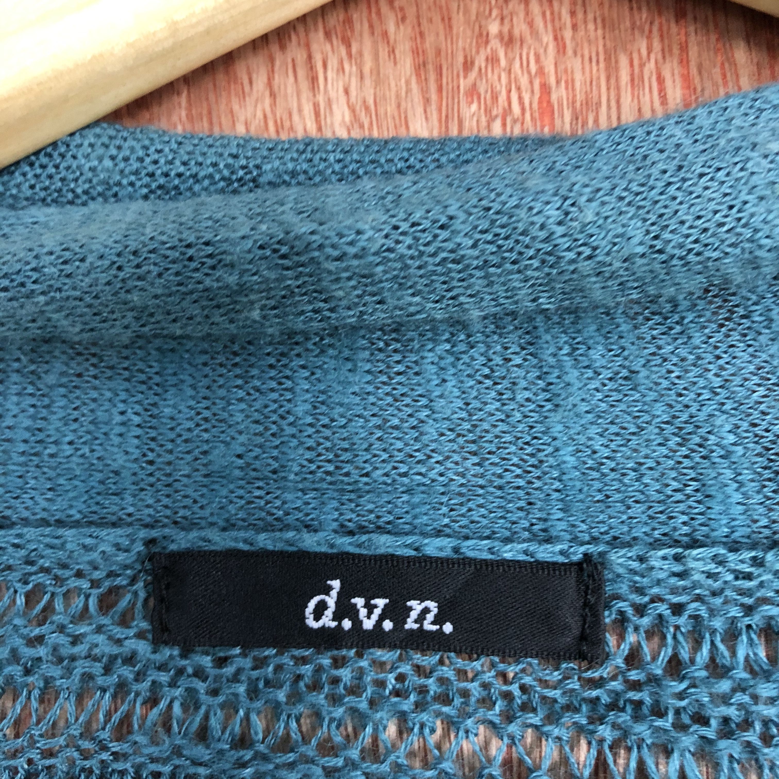 Homespun Knitwear DLL DVN Green Cardigan knitwear crochet #c574 Size US L / EU 52-54 / 3 - 8 Thumbnail