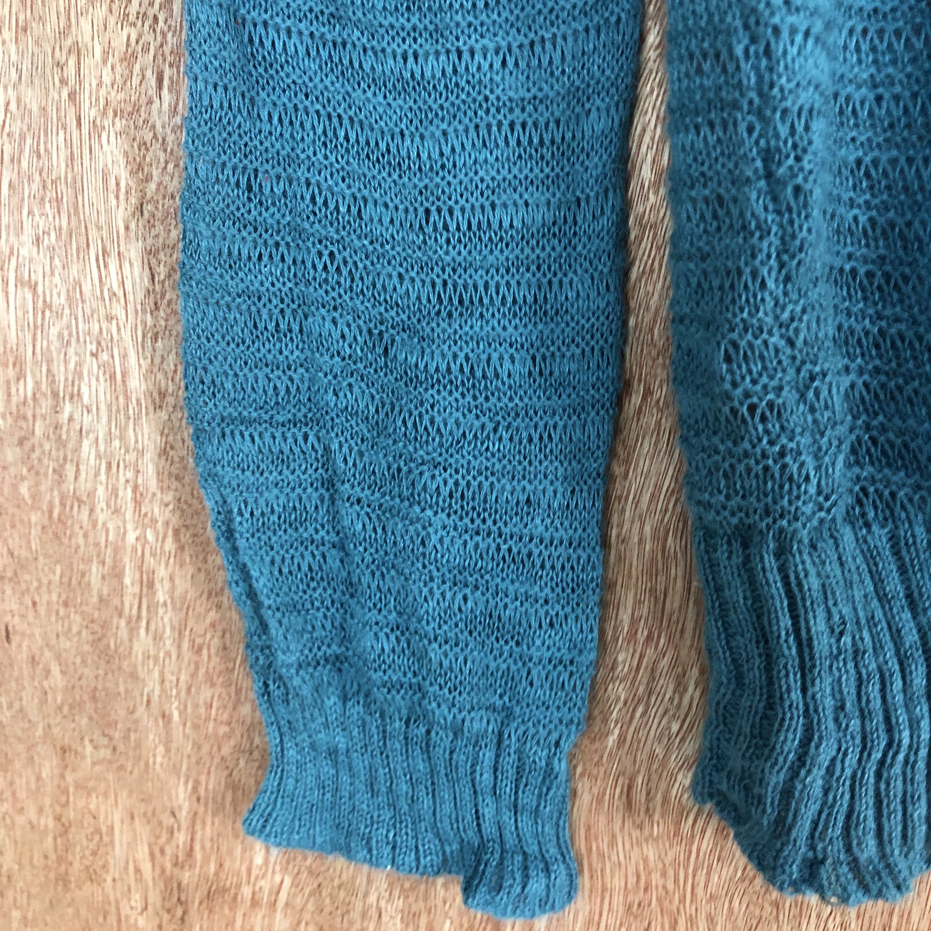 Homespun Knitwear DLL DVN Green Cardigan knitwear crochet #c574 Size US L / EU 52-54 / 3 - 6 Thumbnail