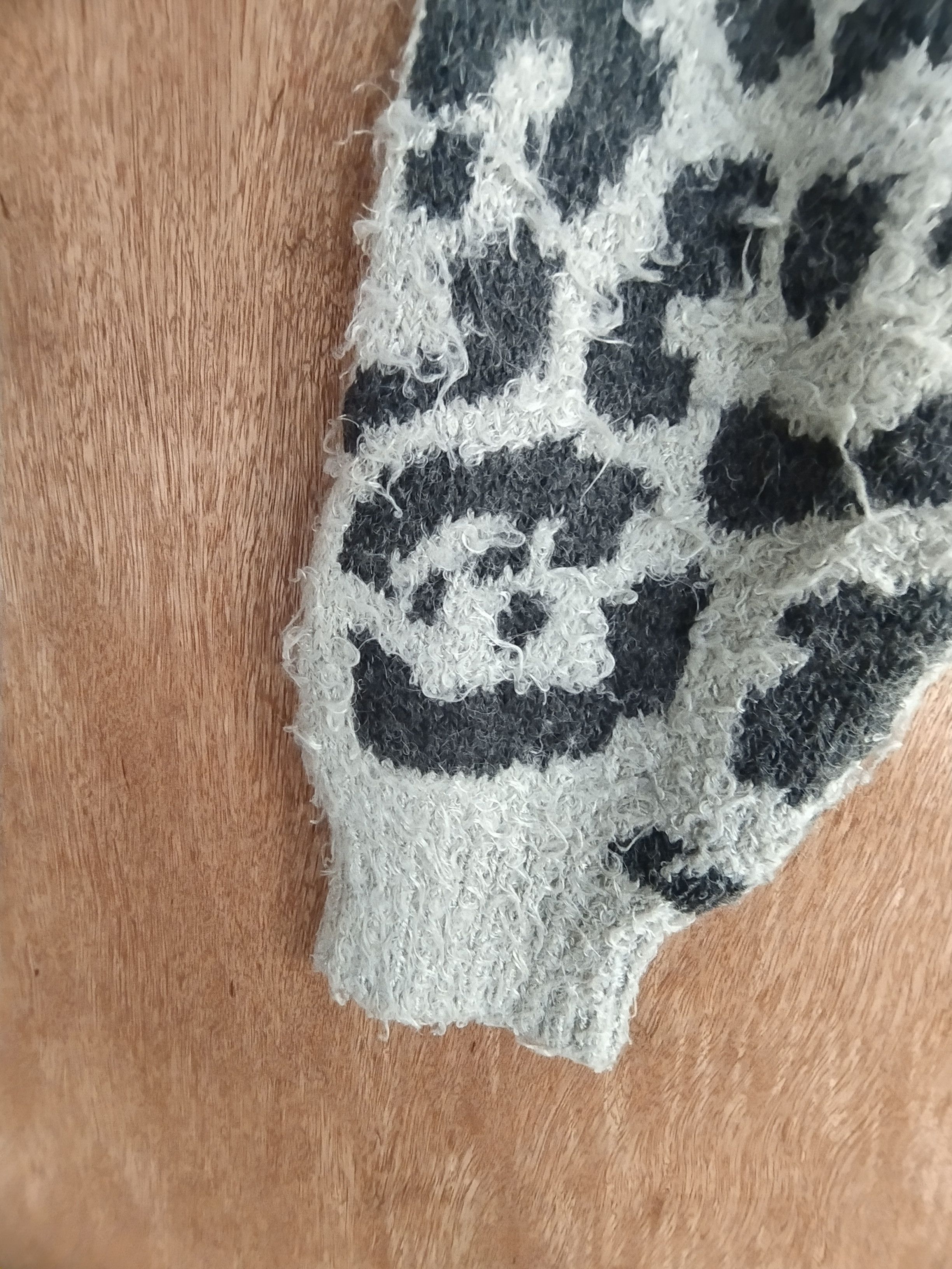 Vintage Hypen World Gallery leopard cardigan shaggy knitwear #S028 Size XS / US 0-2 / IT 36-38 - 5 Thumbnail