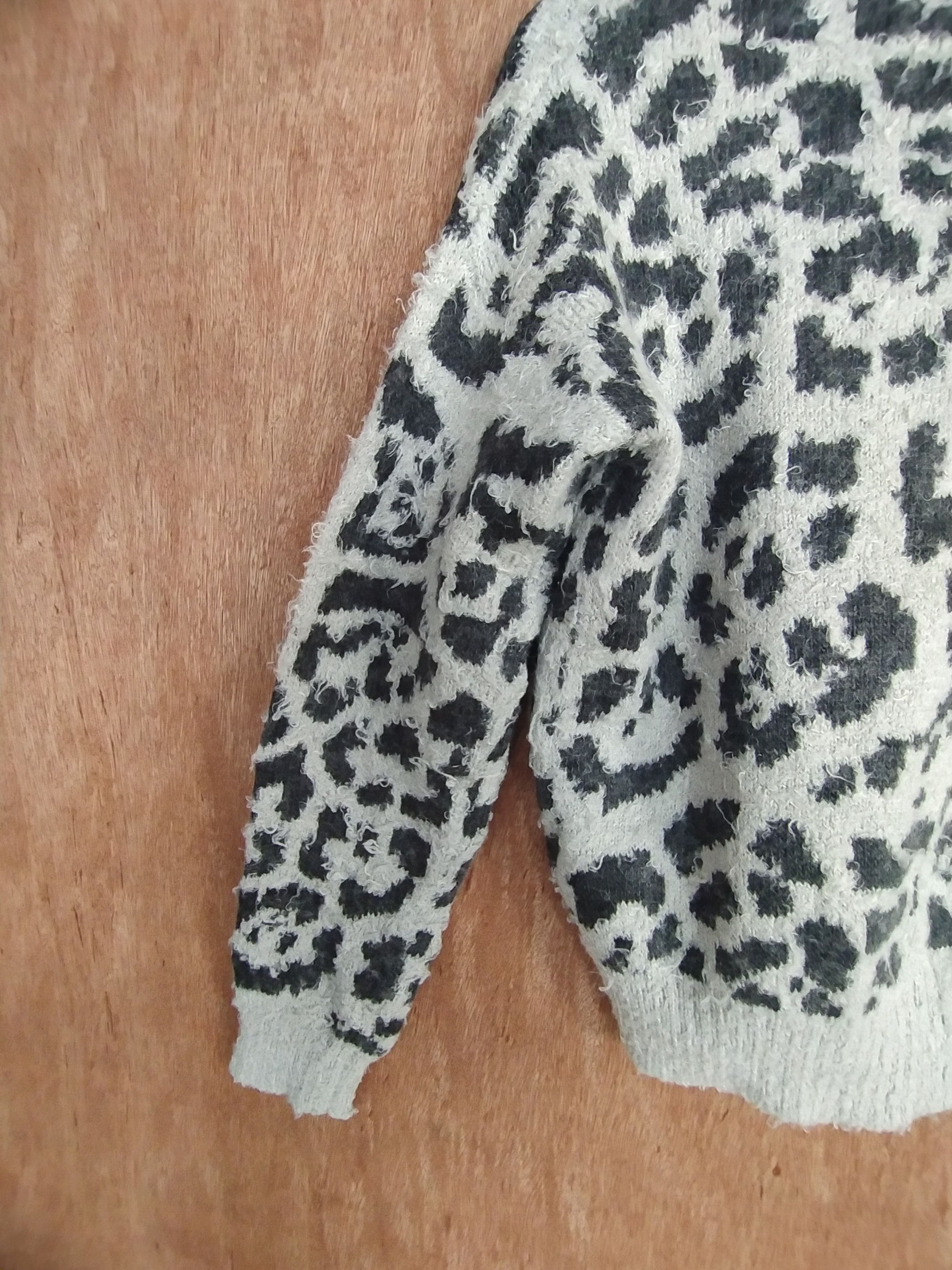 Vintage Hypen World Gallery leopard cardigan shaggy knitwear #S028 Size XS / US 0-2 / IT 36-38 - 10 Thumbnail