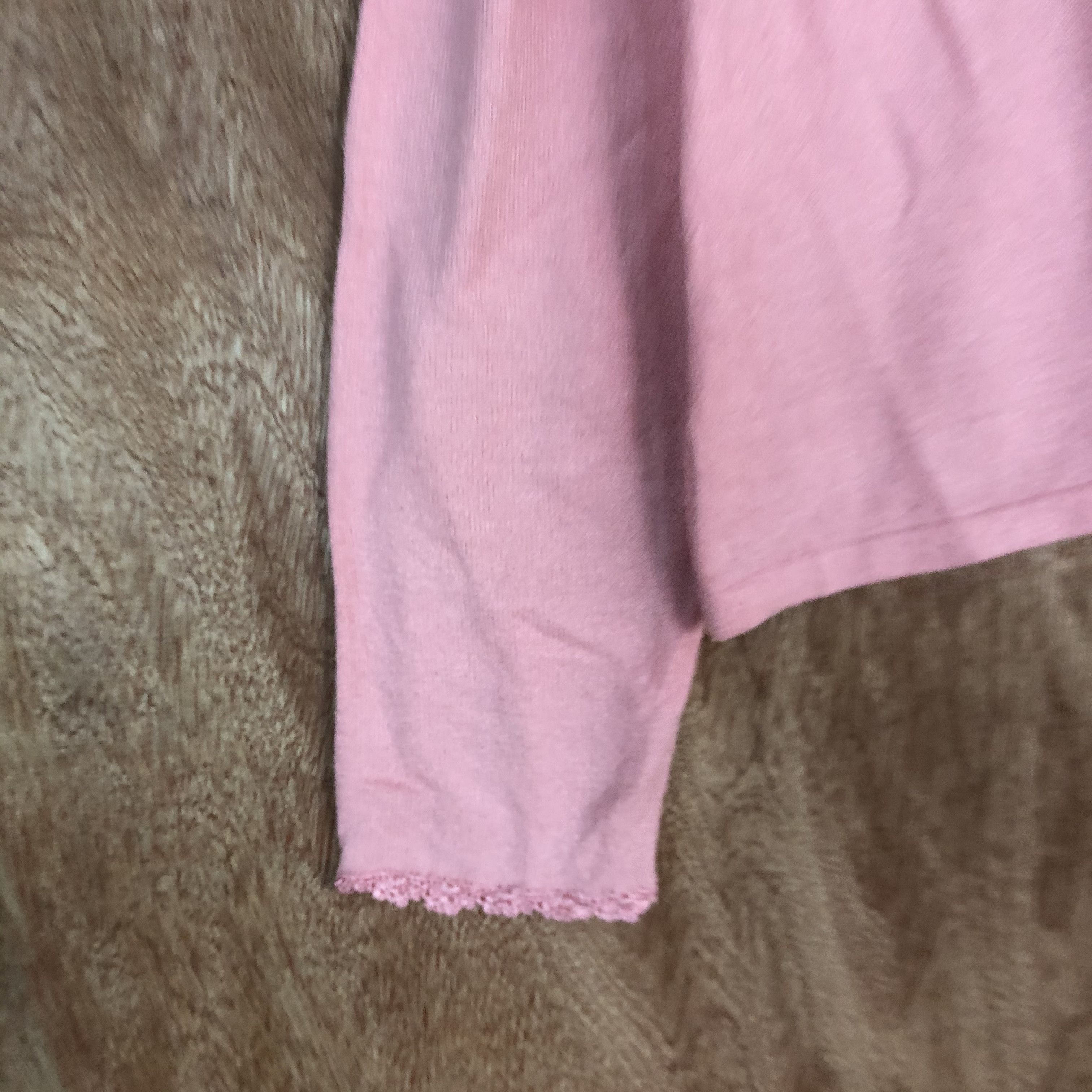 Homespun Knitwear × Japanese Brand Idama Pink Shag Shaggy Cardigan knitwear #c445 Size L / US 10 / IT 46 - 6 Thumbnail